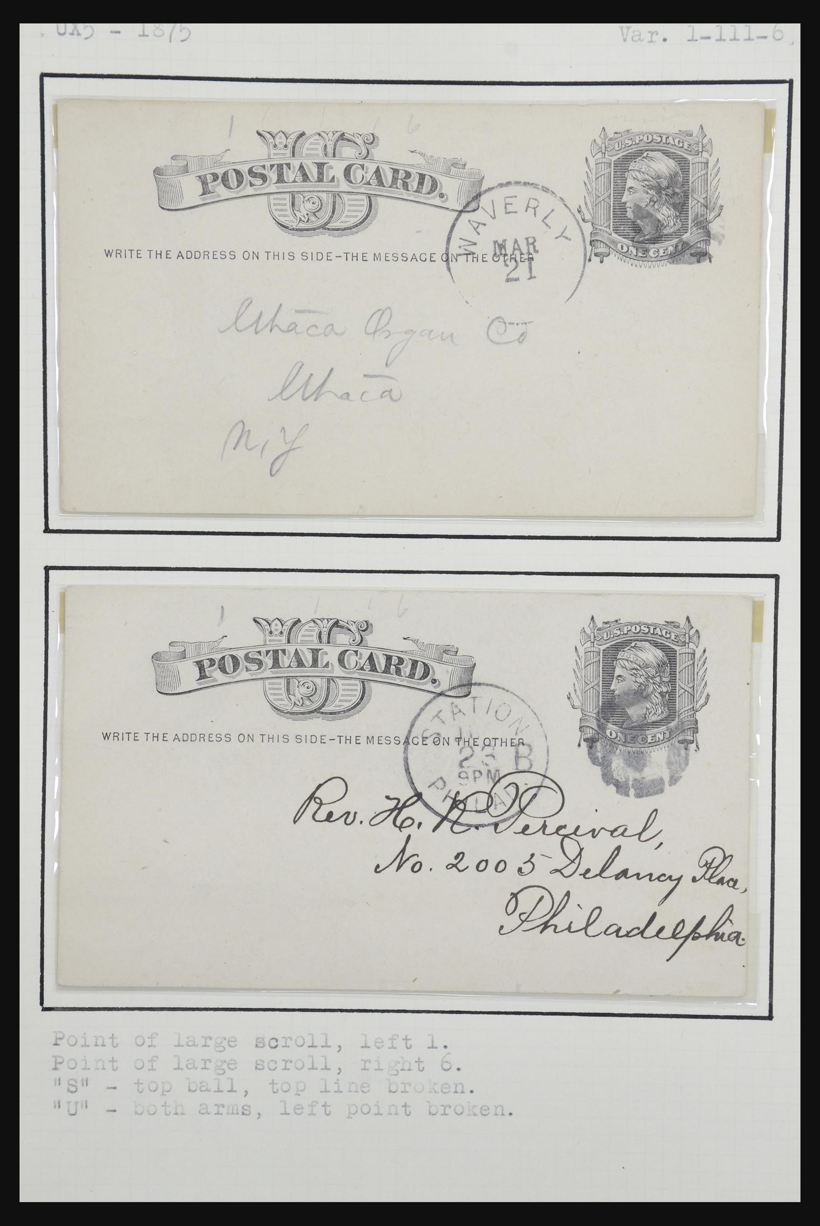 32209 075 - 32209 USA postal cards 1873-1950.