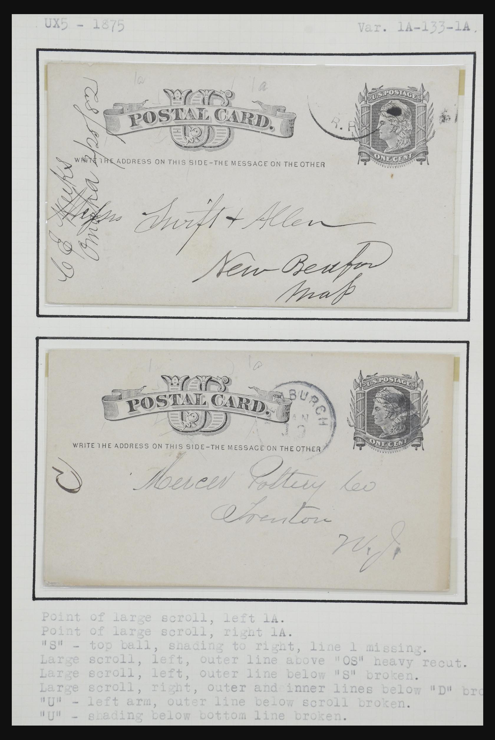32209 097 - 32209 USA postal cards 1873-1950.