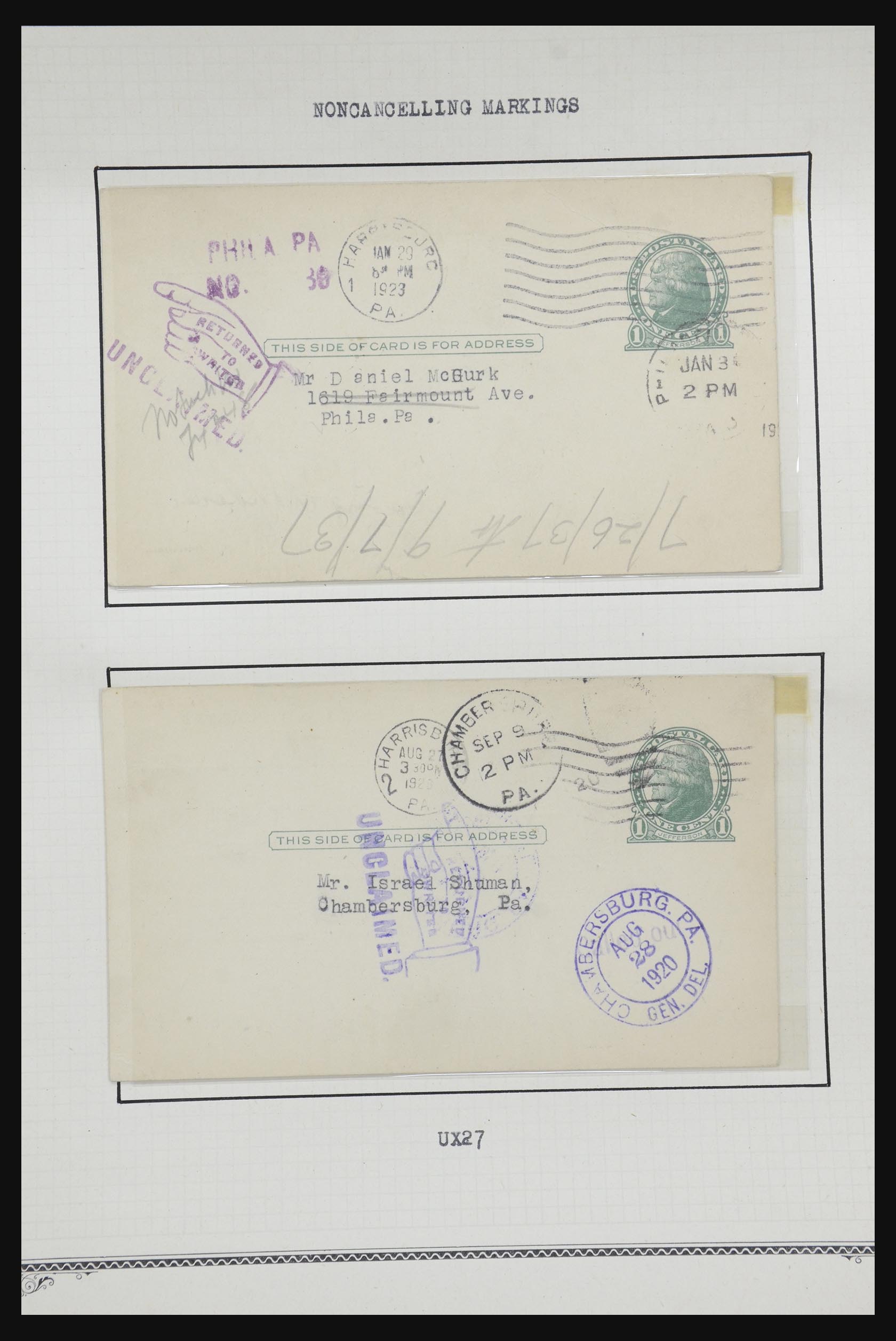 32209 521 - 32209 USA postal cards 1873-1950.