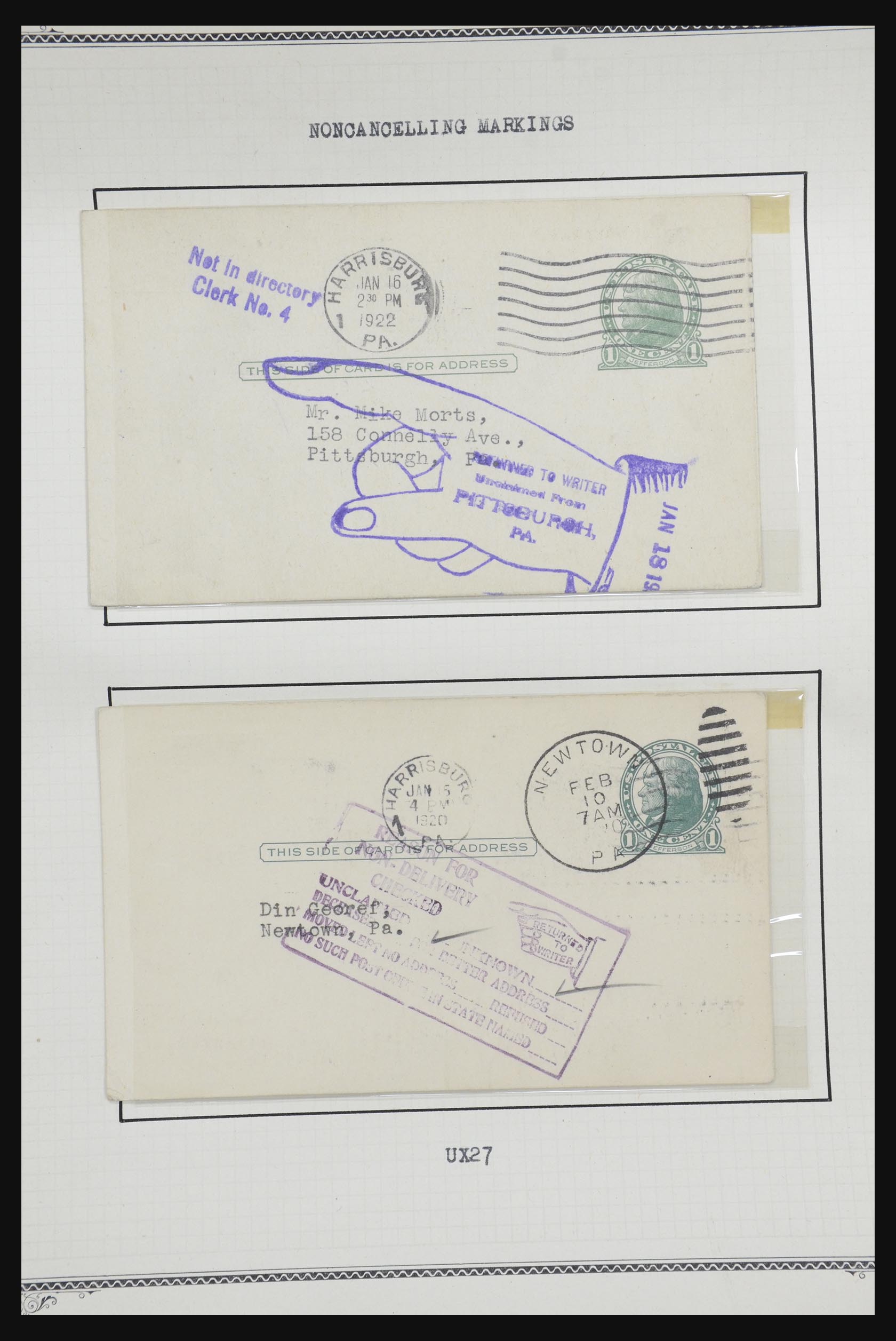 32209 522 - 32209 USA postal cards 1873-1950.