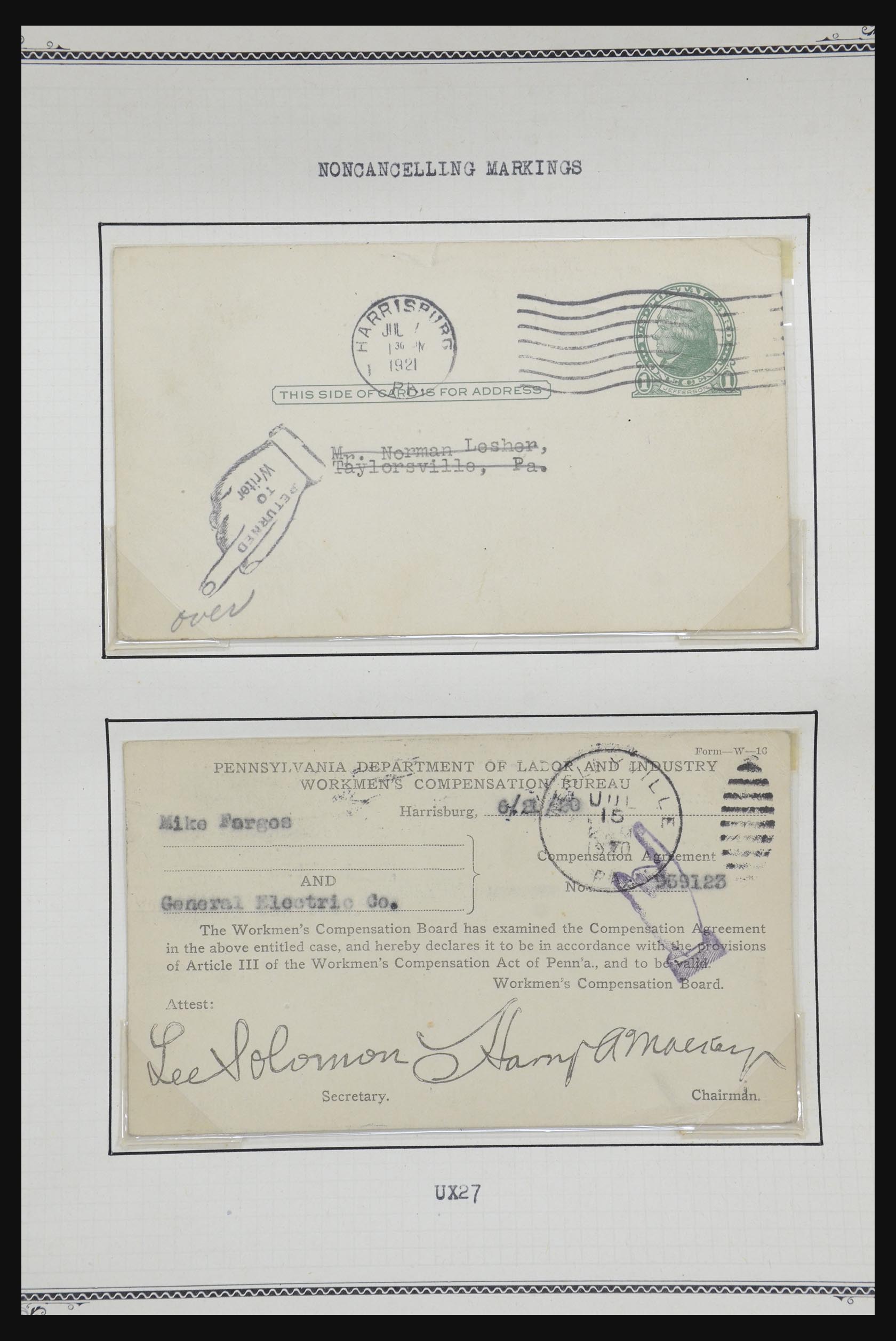 32209 524 - 32209 USA postal cards 1873-1950.