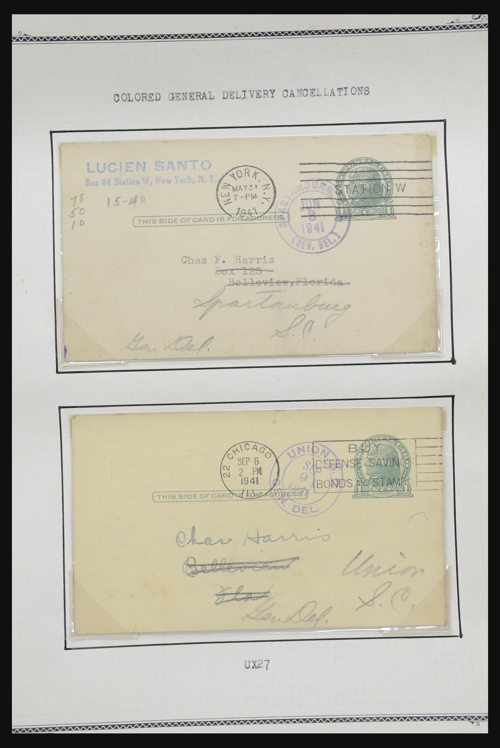 32209 525 - 32209 USA postal cards 1873-1950.