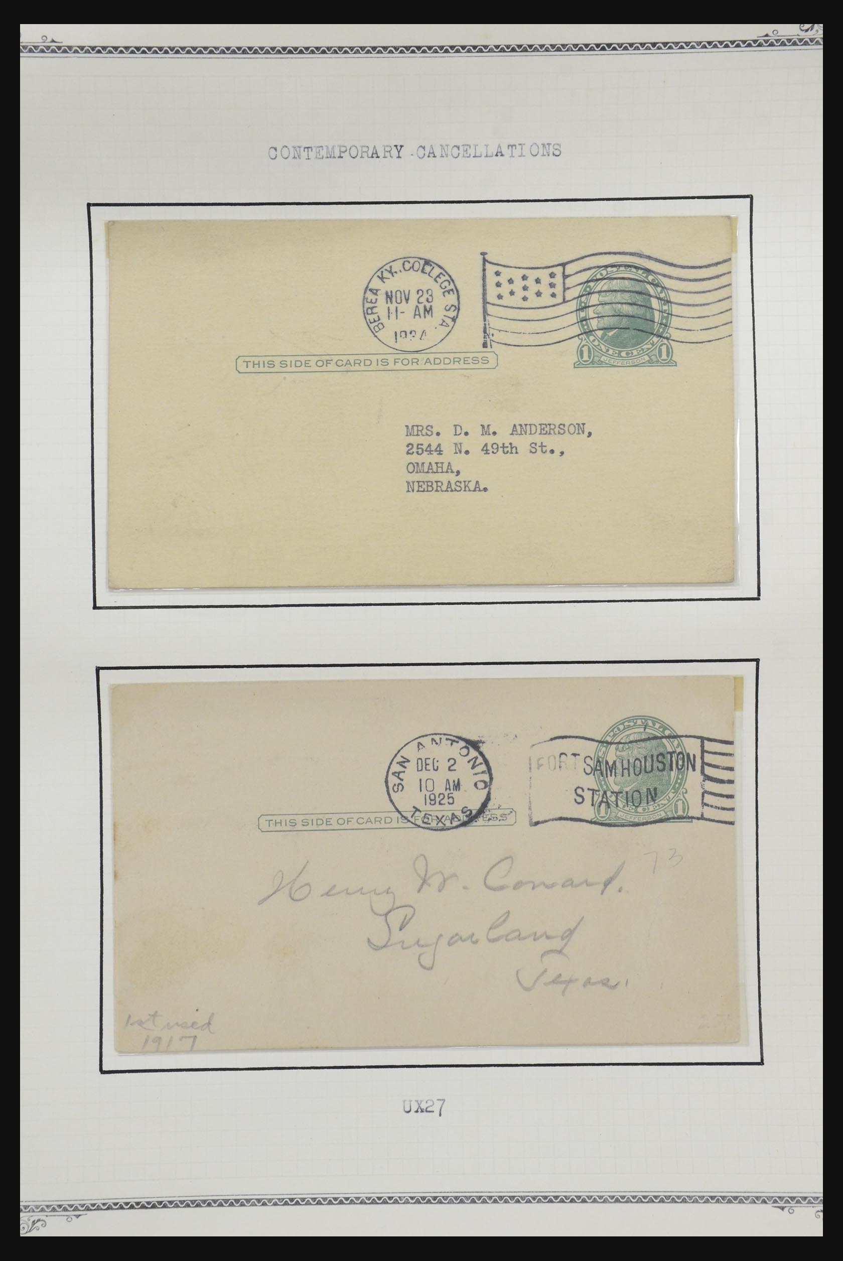 32209 528 - 32209 USA postal cards 1873-1950.