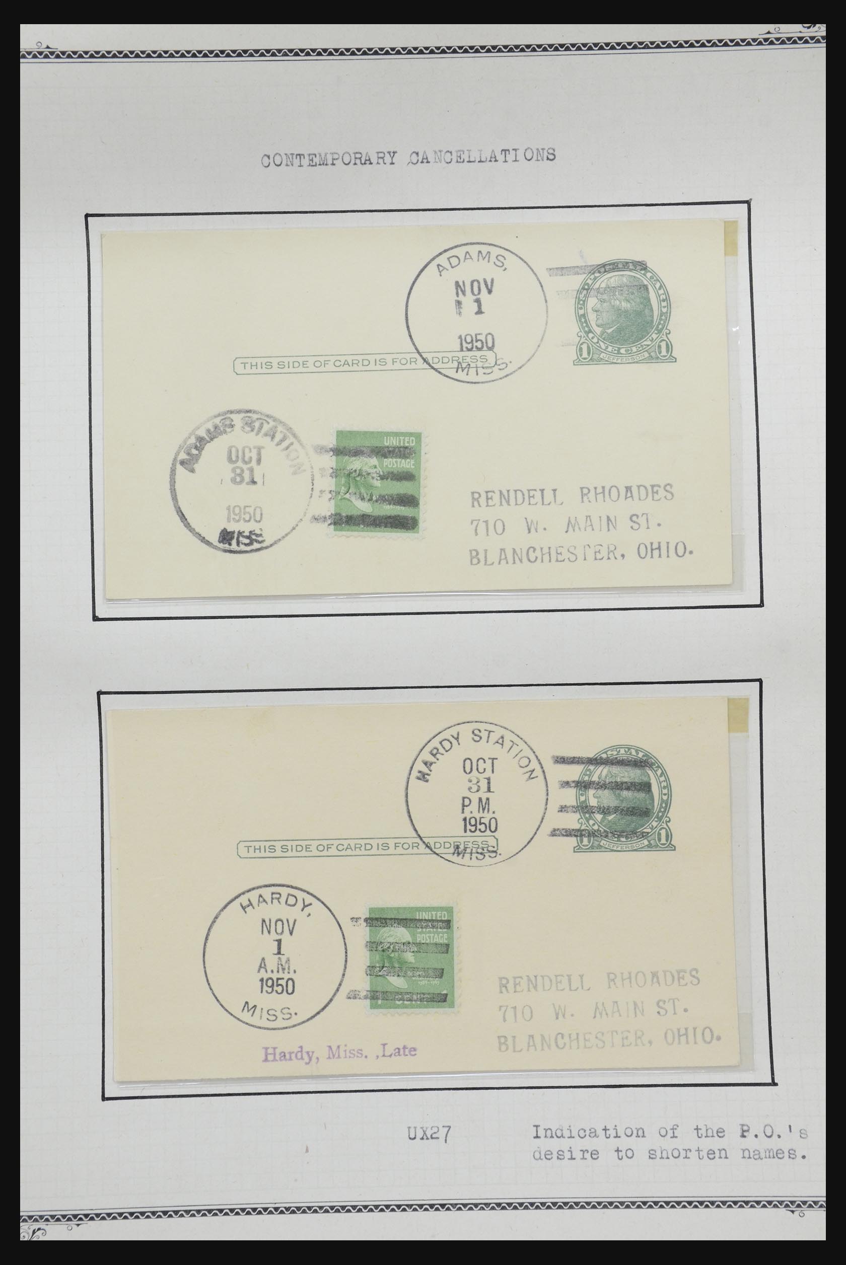 32209 529 - 32209 USA postal cards 1873-1950.