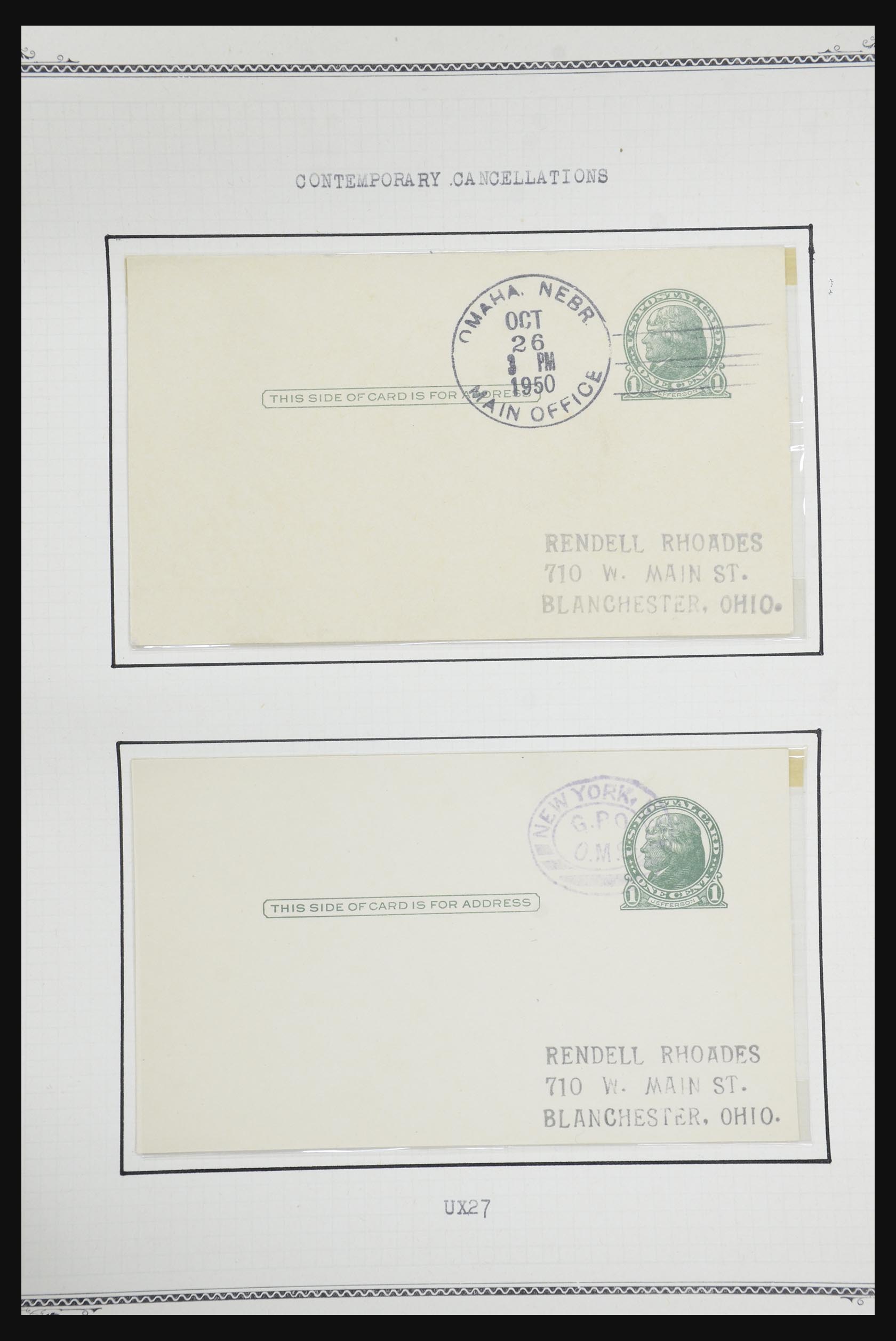 32209 530 - 32209 USA postal cards 1873-1950.