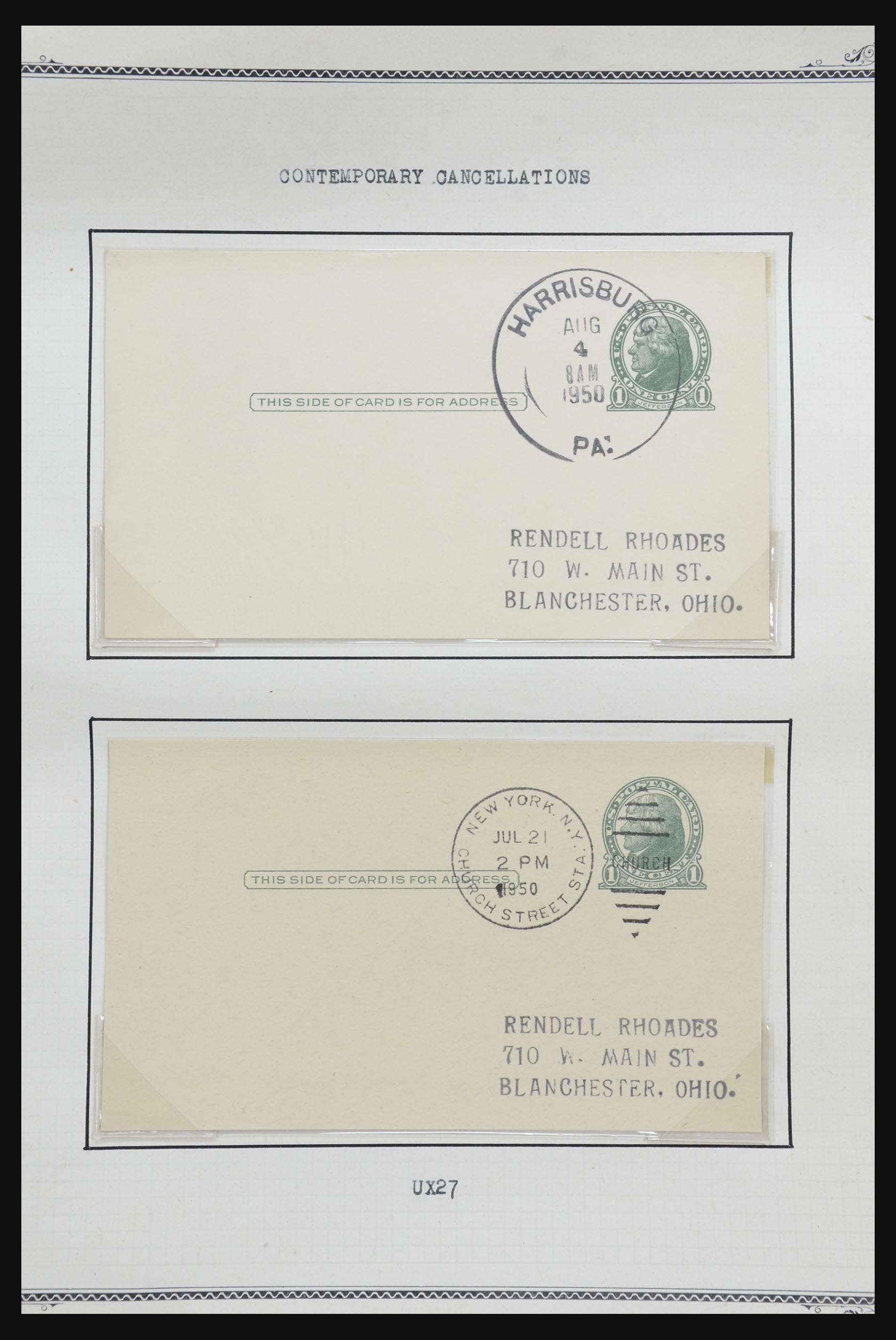 32209 531 - 32209 USA postal cards 1873-1950.