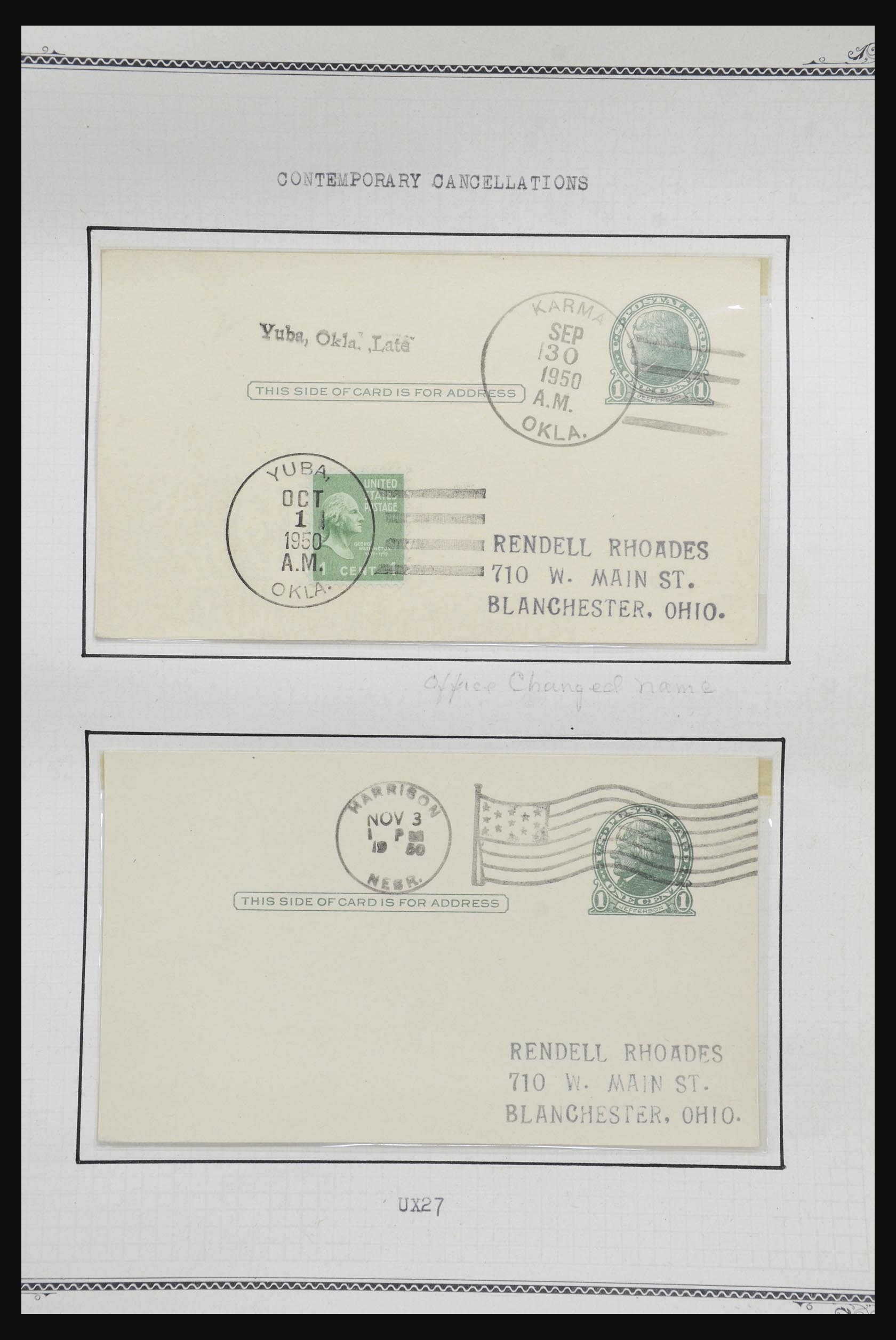 32209 532 - 32209 USA postal cards 1873-1950.