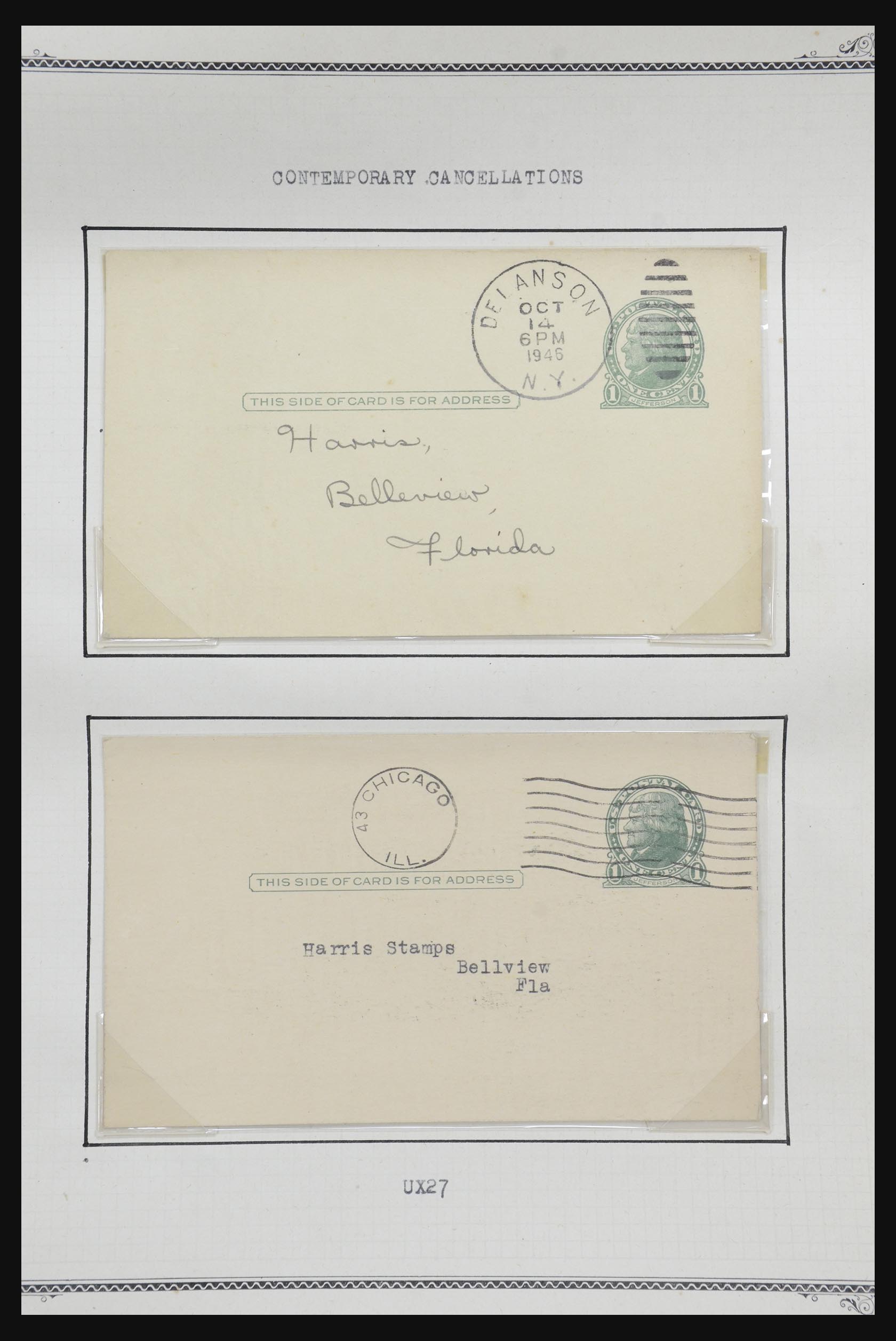 32209 533 - 32209 USA postal cards 1873-1950.