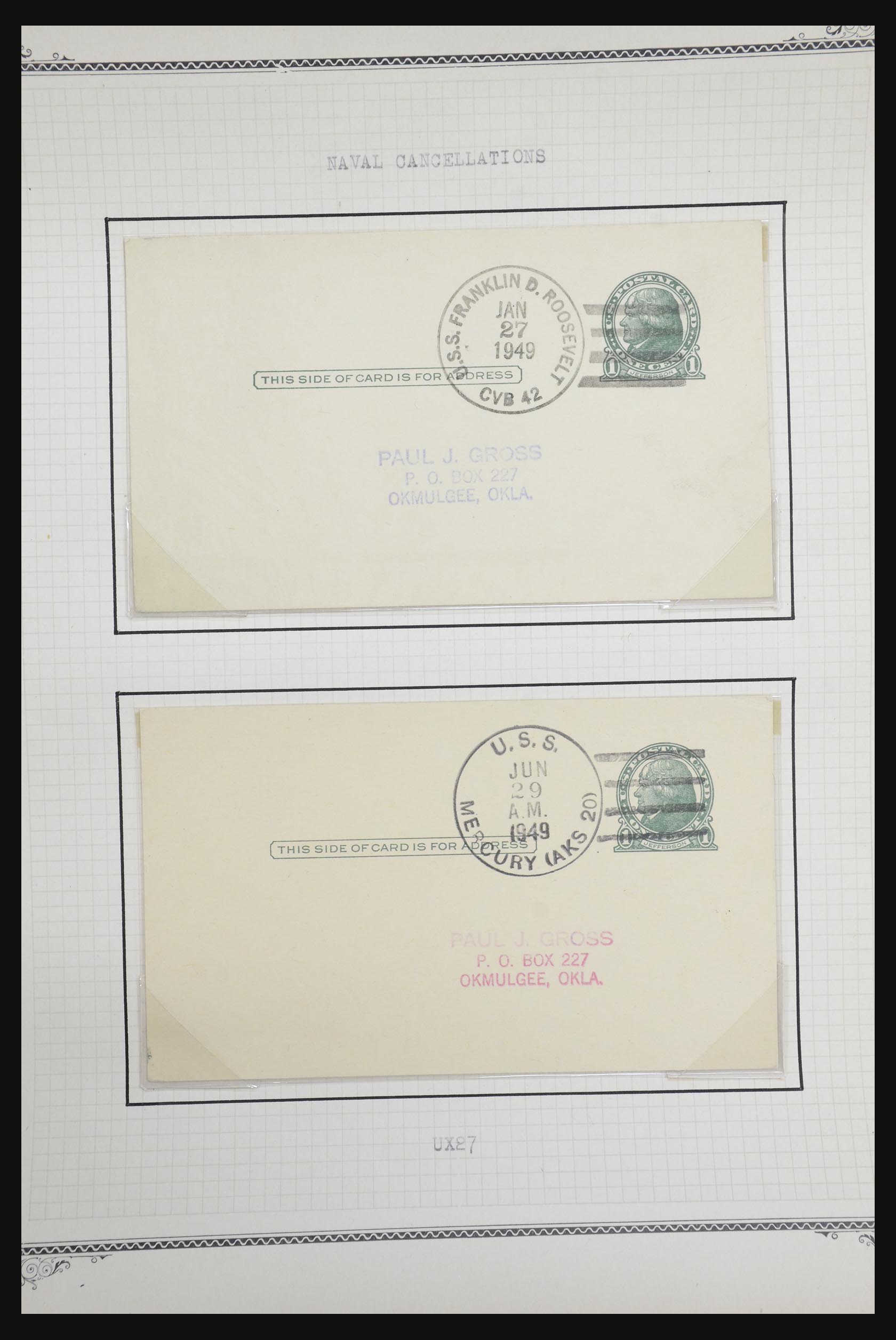 32209 553 - 32209 USA briefkaarten 1873-1950.