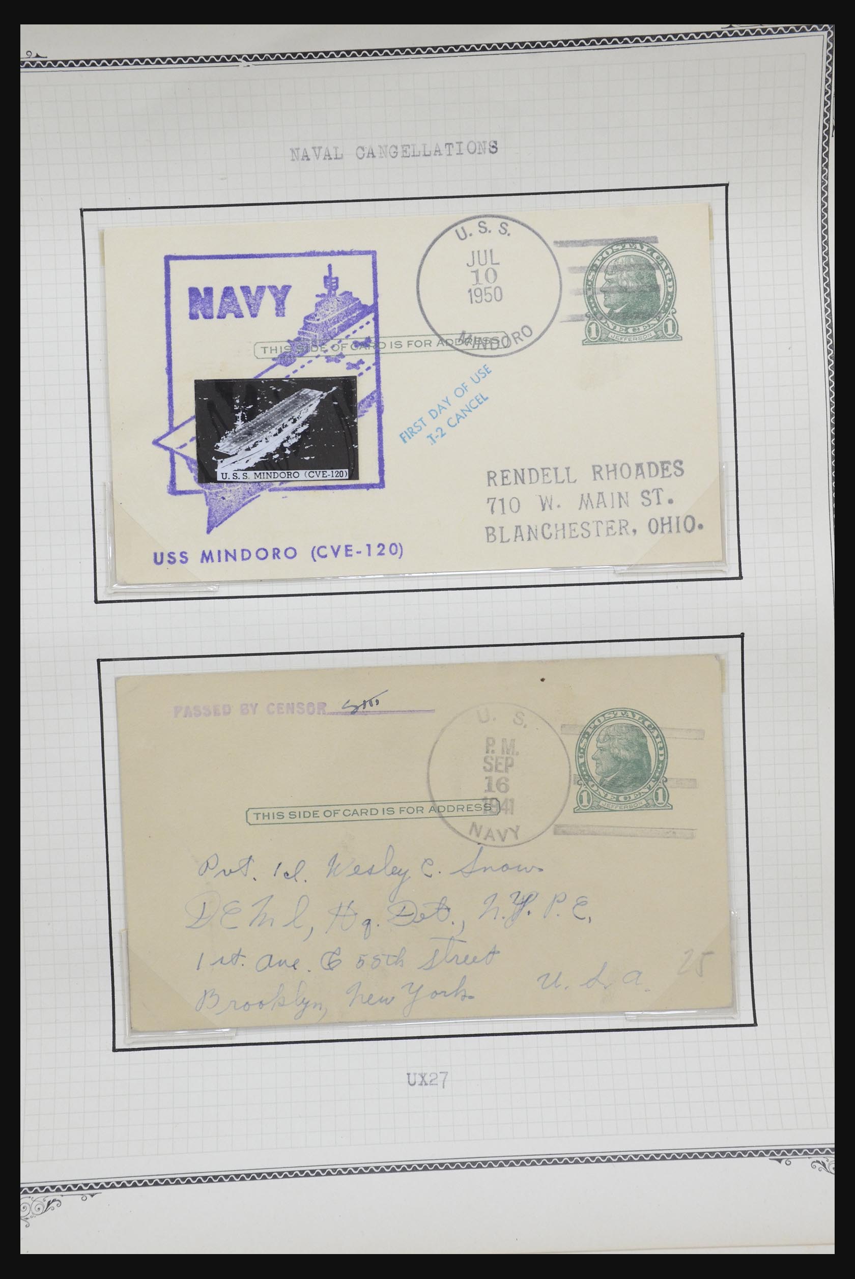 32209 555 - 32209 USA briefkaarten 1873-1950.