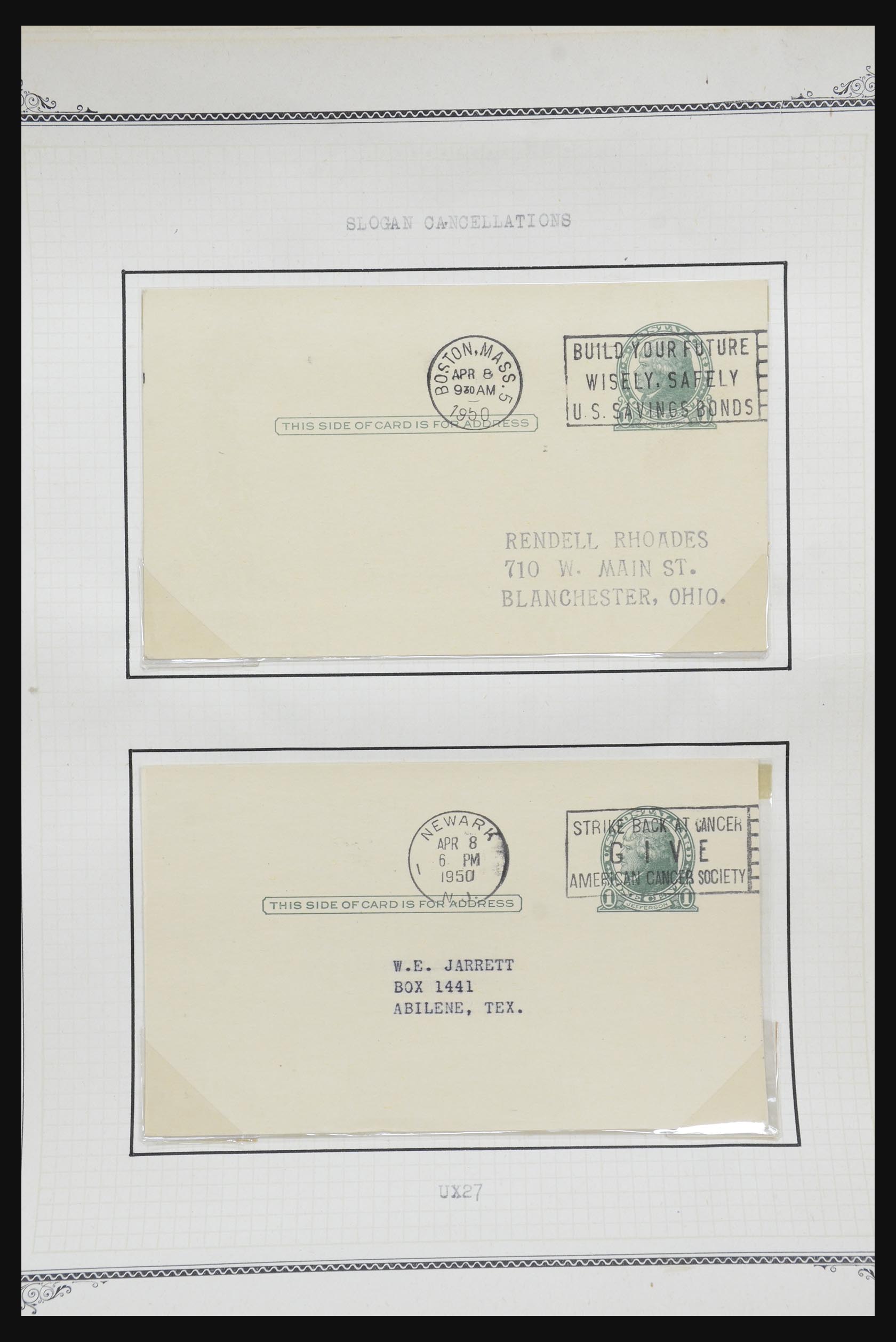 32209 568 - 32209 USA briefkaarten 1873-1950.