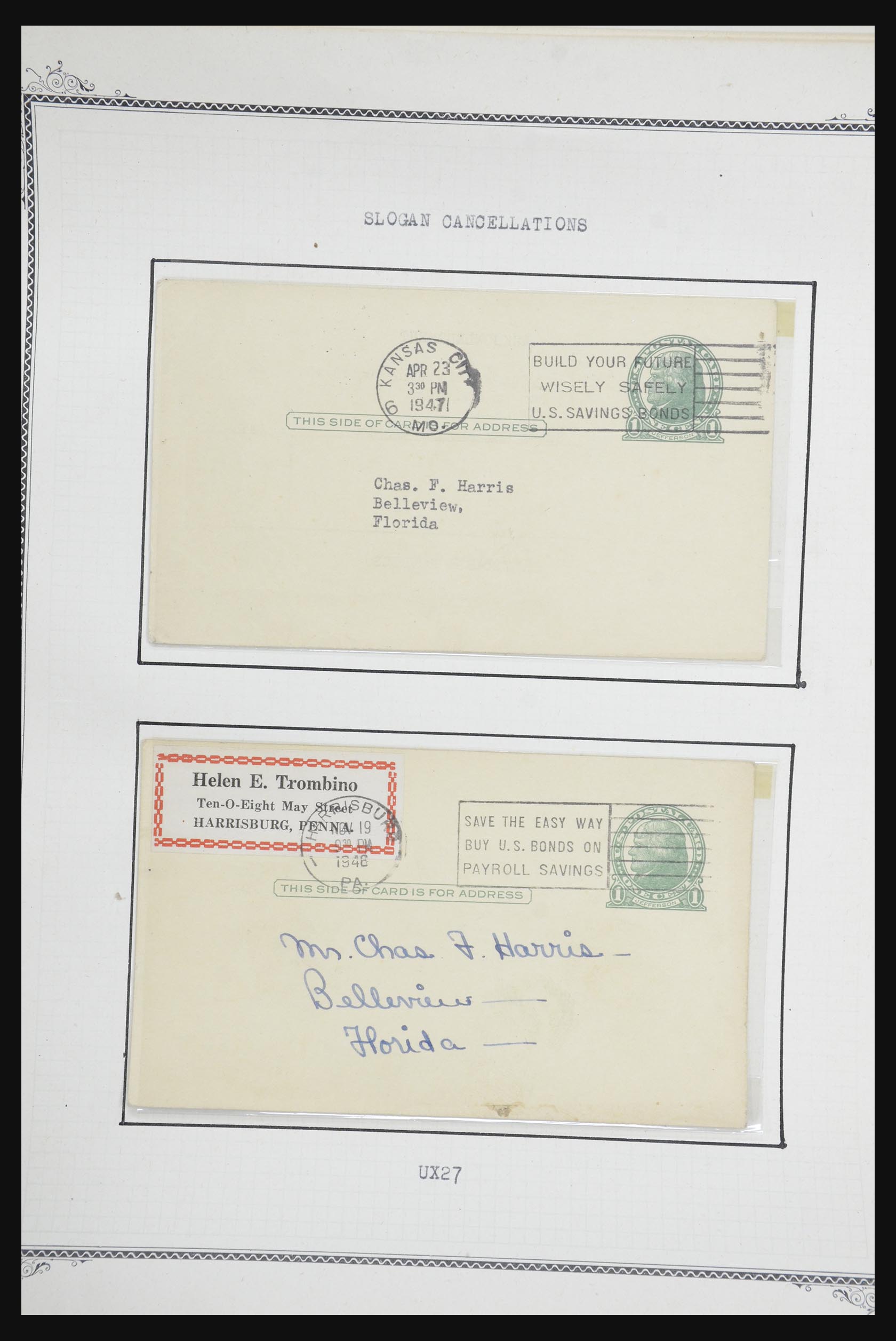 32209 573 - 32209 USA briefkaarten 1873-1950.