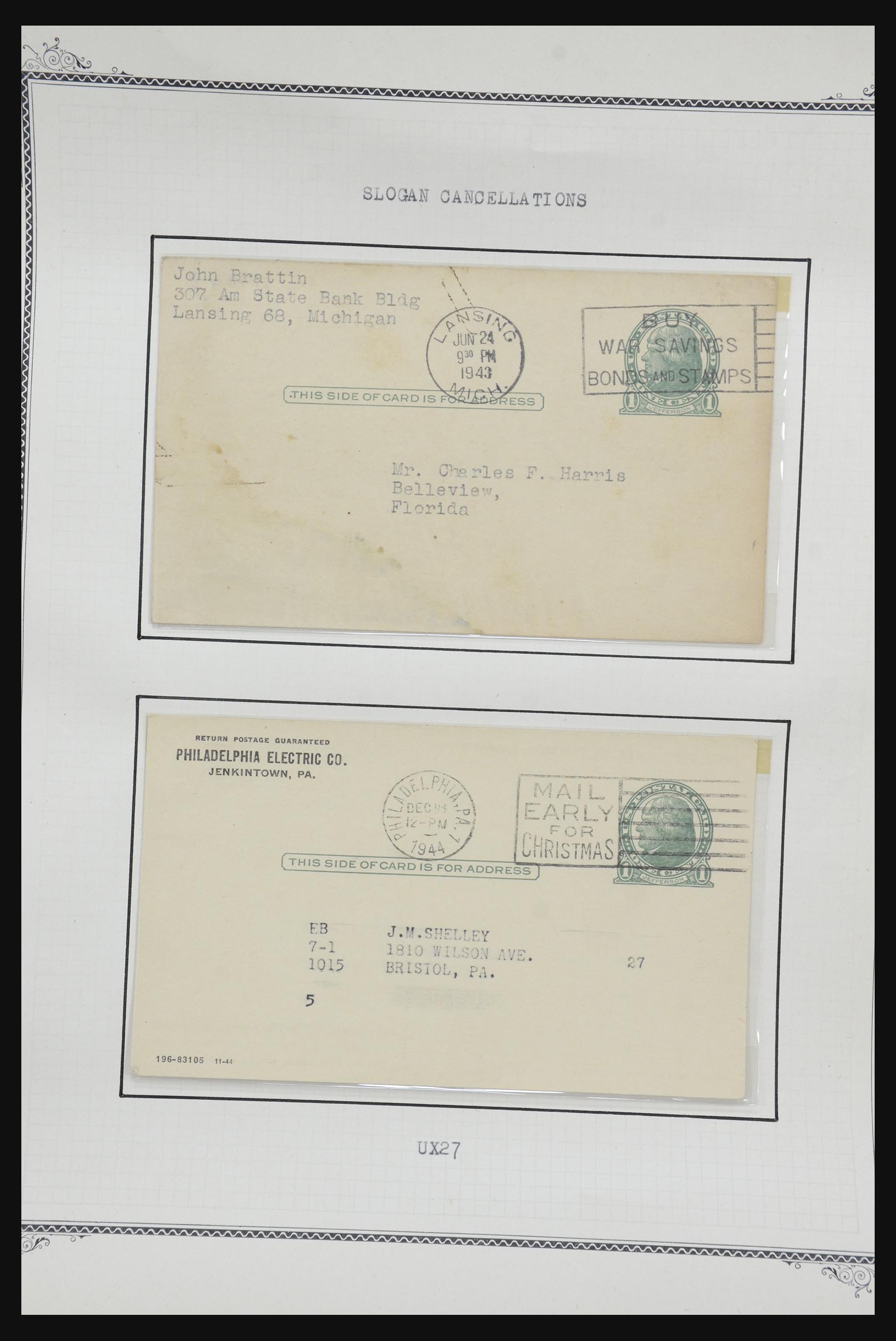 32209 576 - 32209 USA briefkaarten 1873-1950.