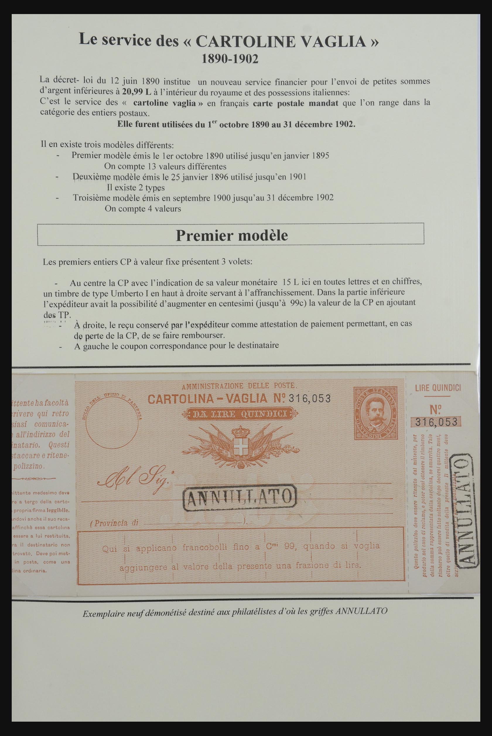 32243 001 - 32243 Italië postbewijskaarten 1892-1902.