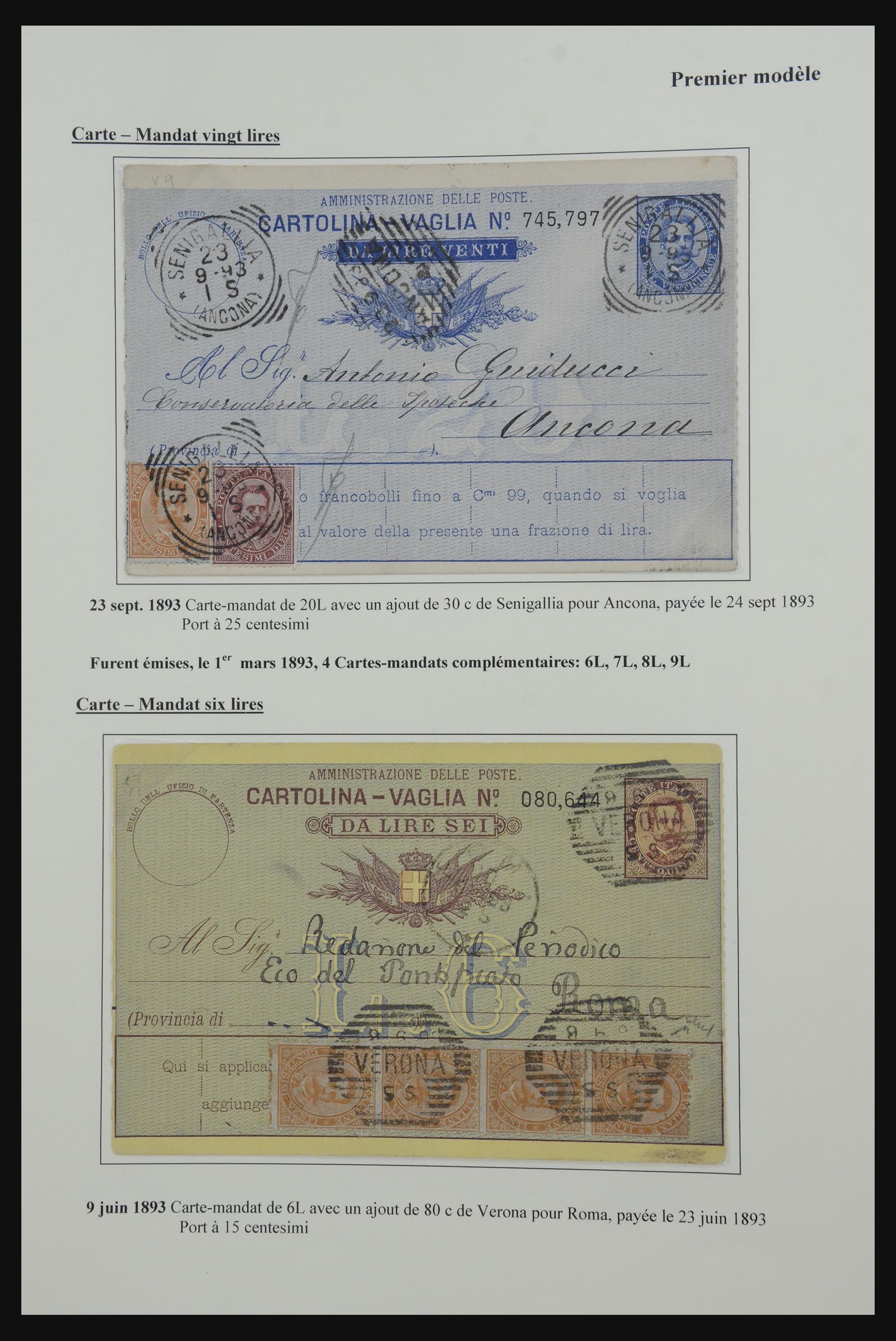32243 007 - 32243 Italië postbewijskaarten 1892-1902.