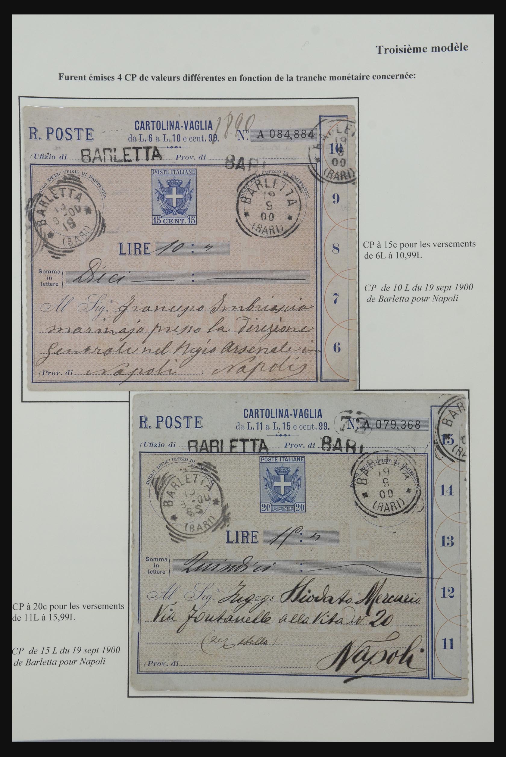 32243 014 - 32243 Italië postbewijskaarten 1892-1902.