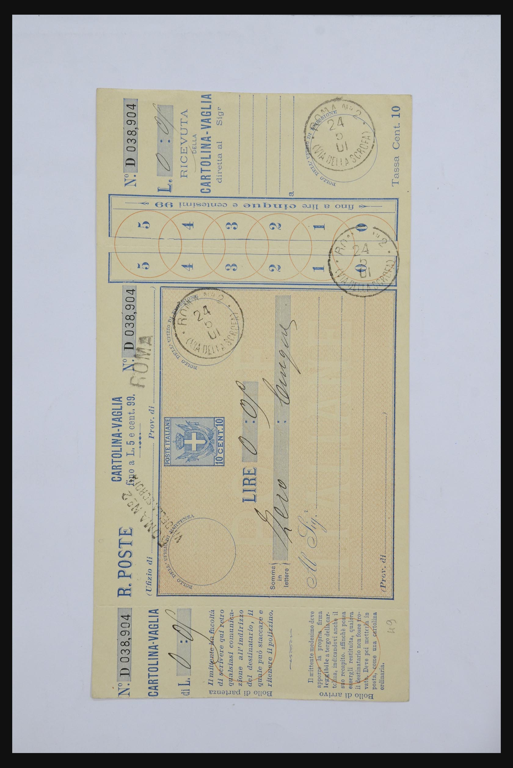 32243 023 - 32243 Italië postbewijskaarten 1892-1902.