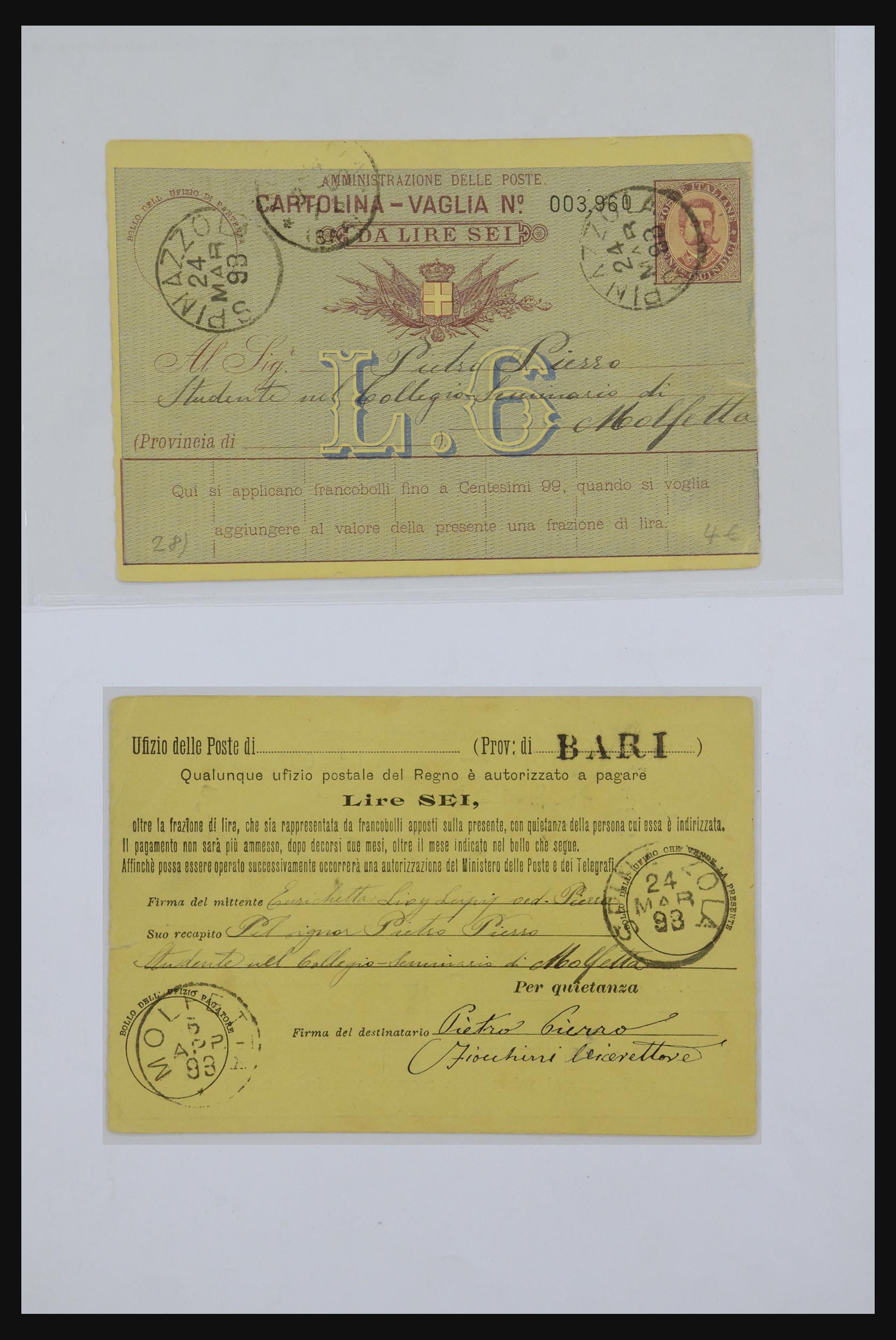 32243 026 - 32243 Italië postbewijskaarten 1892-1902.
