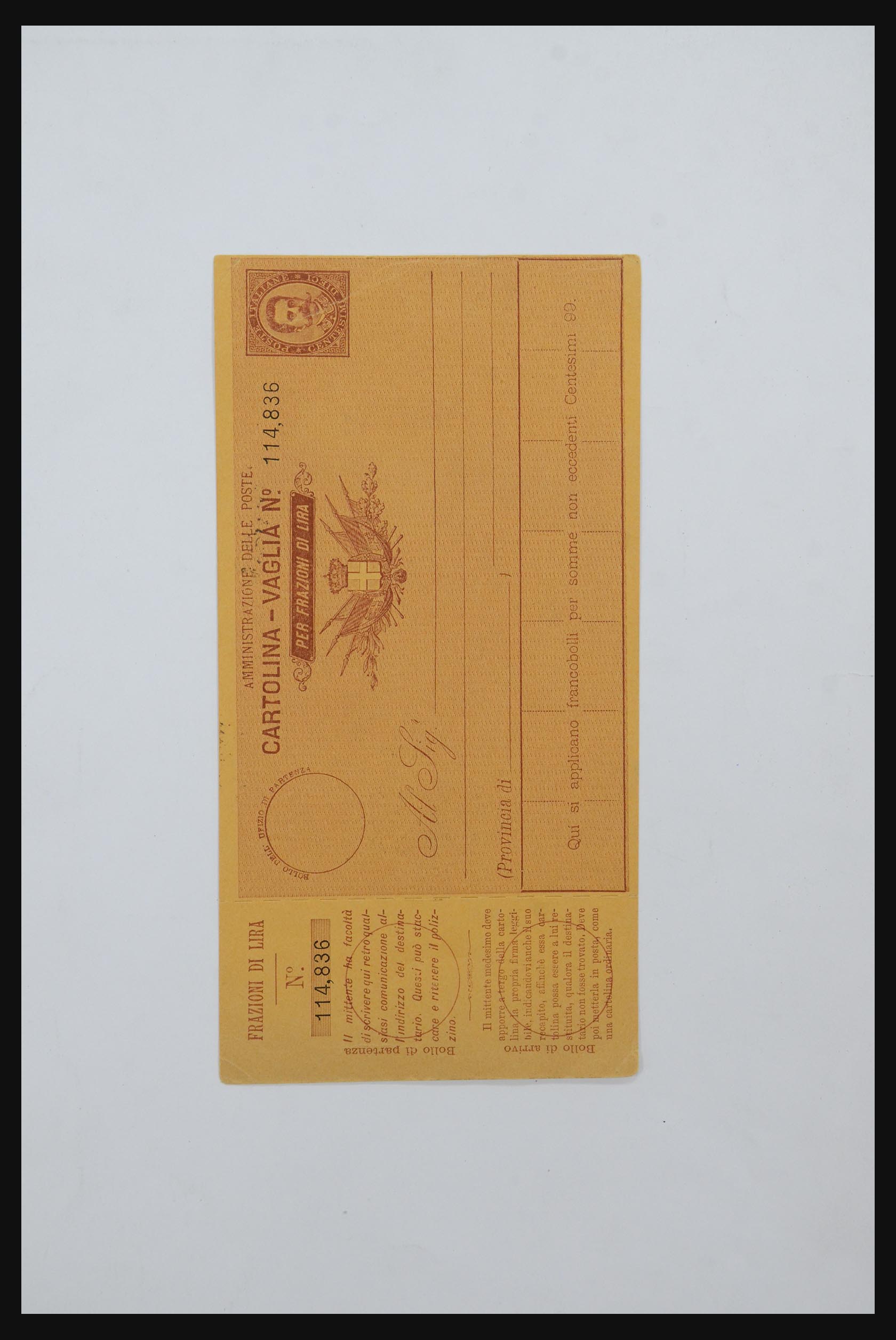 32243 033 - 32243 Italië postbewijskaarten 1892-1902.