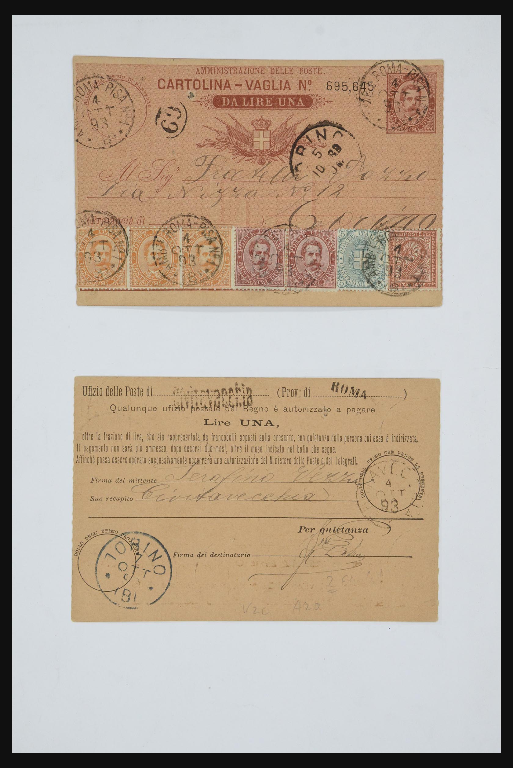 32243 035 - 32243 Italië postbewijskaarten 1892-1902.