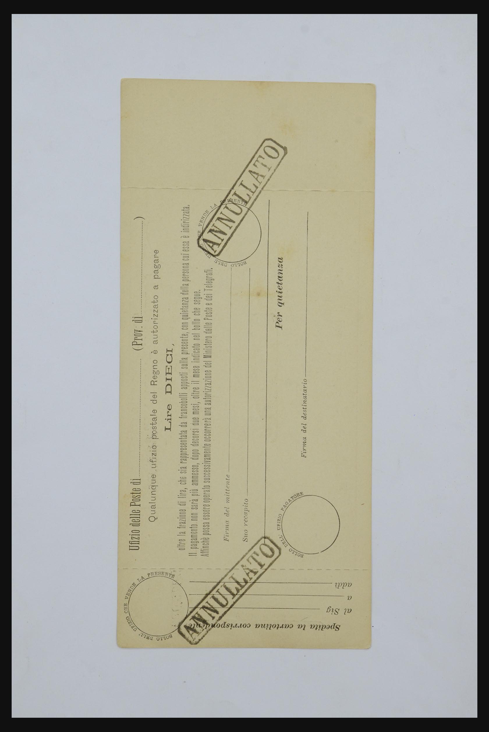 32243 039 - 32243 Italië postbewijskaarten 1892-1902.