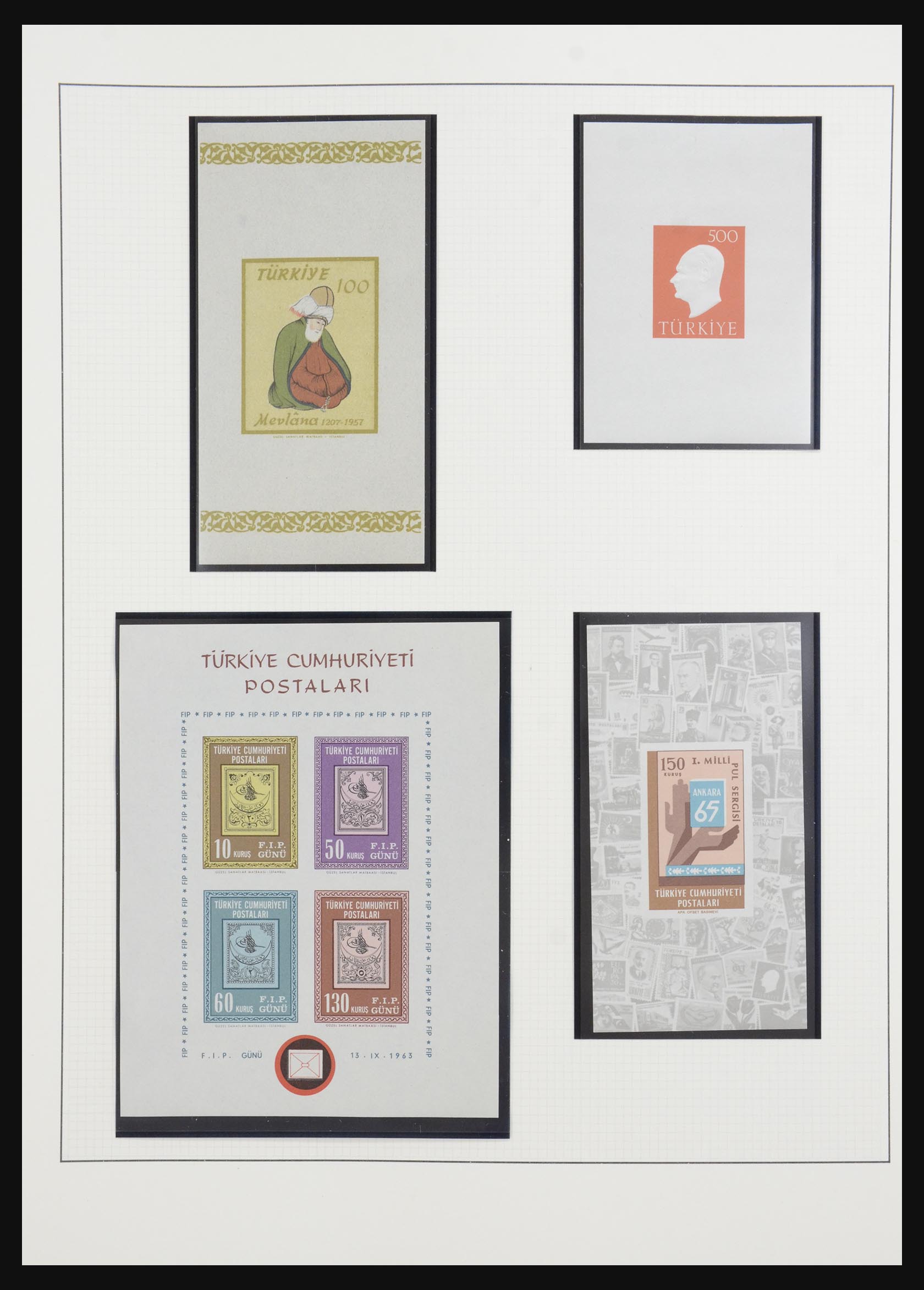 32304 006 - 32304 Turkey souvenir sheets 1938-2016.