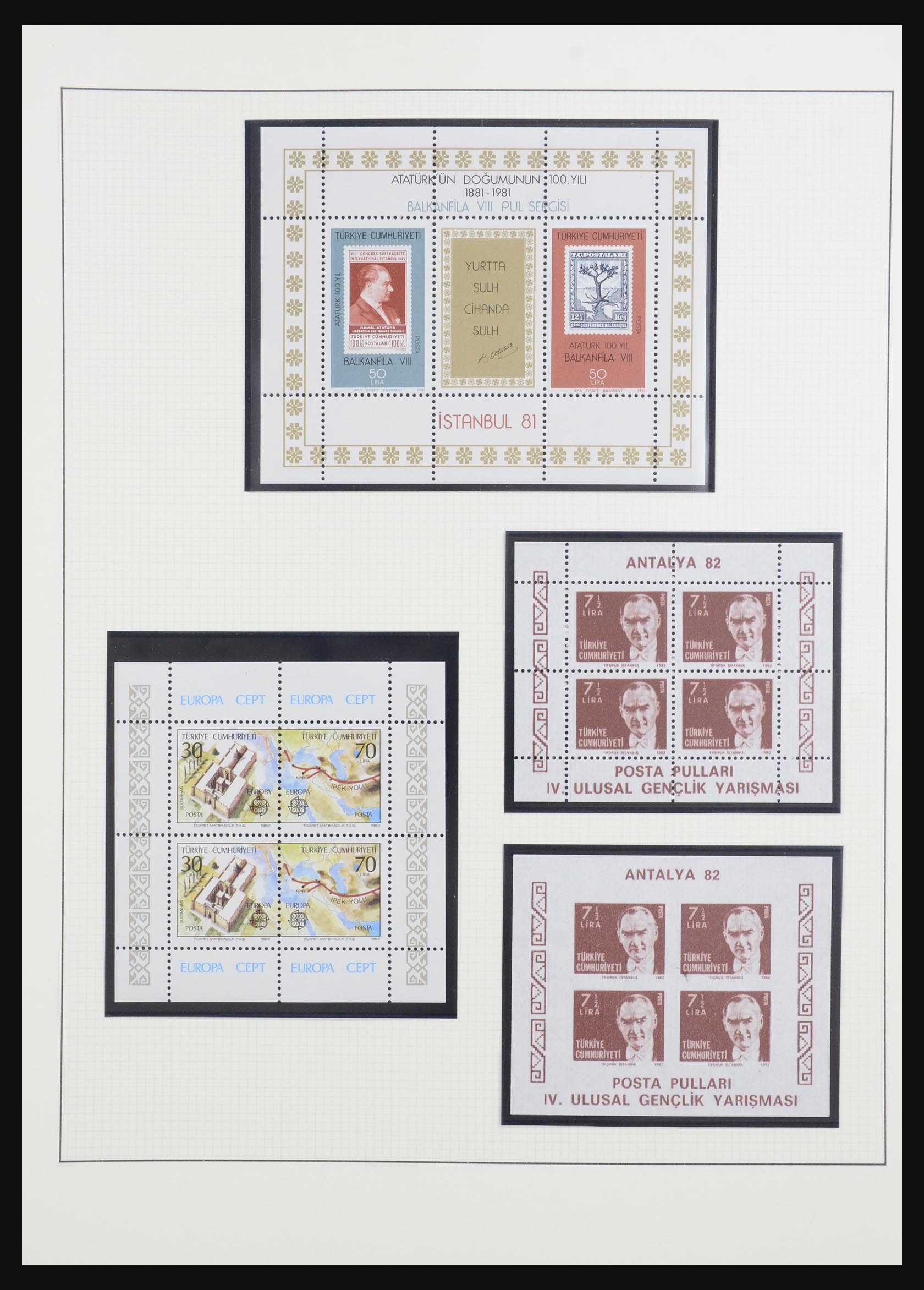 32304 010 - 32304 Turkey souvenir sheets 1938-2016.