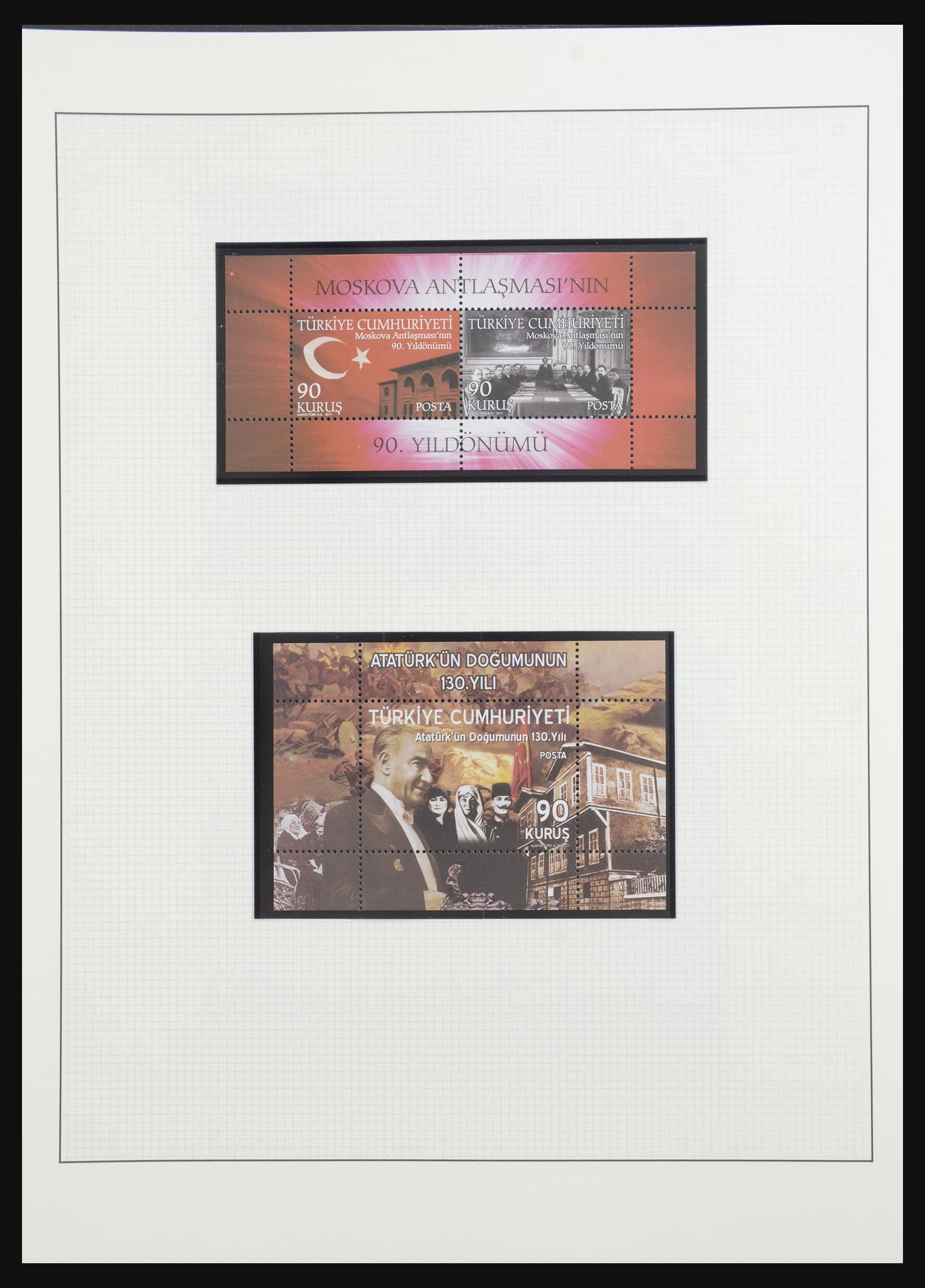 32304 031 - 32304 Turkey souvenir sheets 1938-2016.