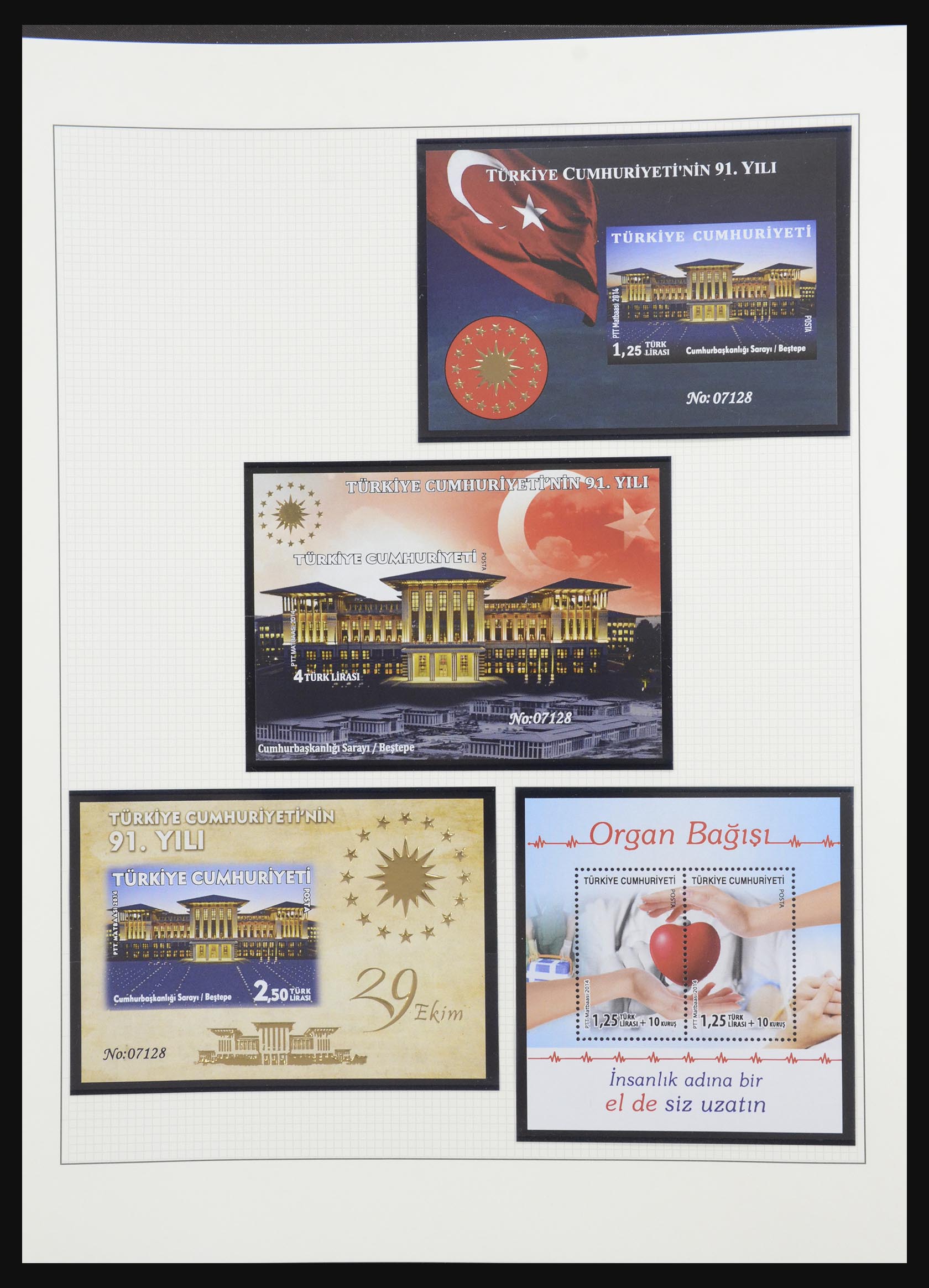 32304 050 - 32304 Turkey souvenir sheets 1938-2016.