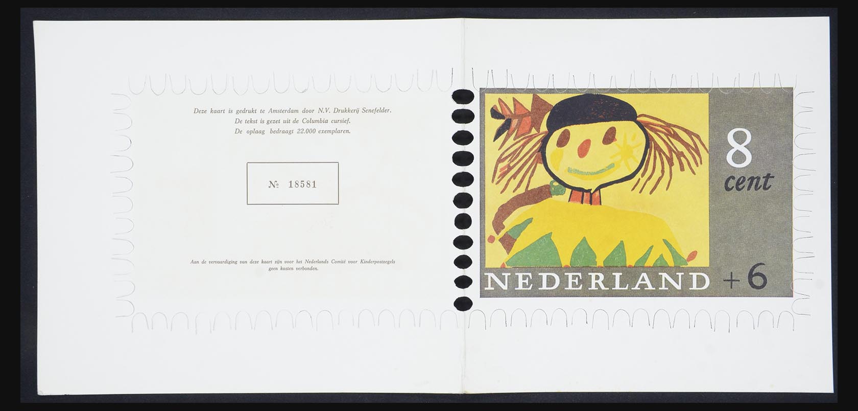 32327 003 - 32327 Netherlands child charity compliment card 1965.