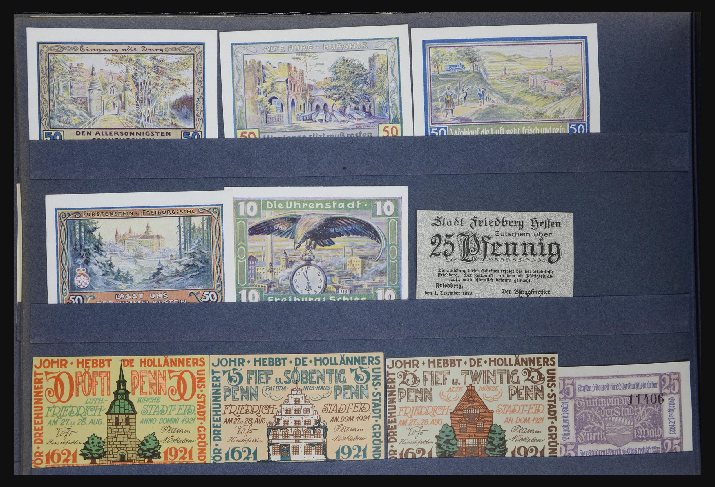 32349 020 - 32349 Germany emergency banknotes.