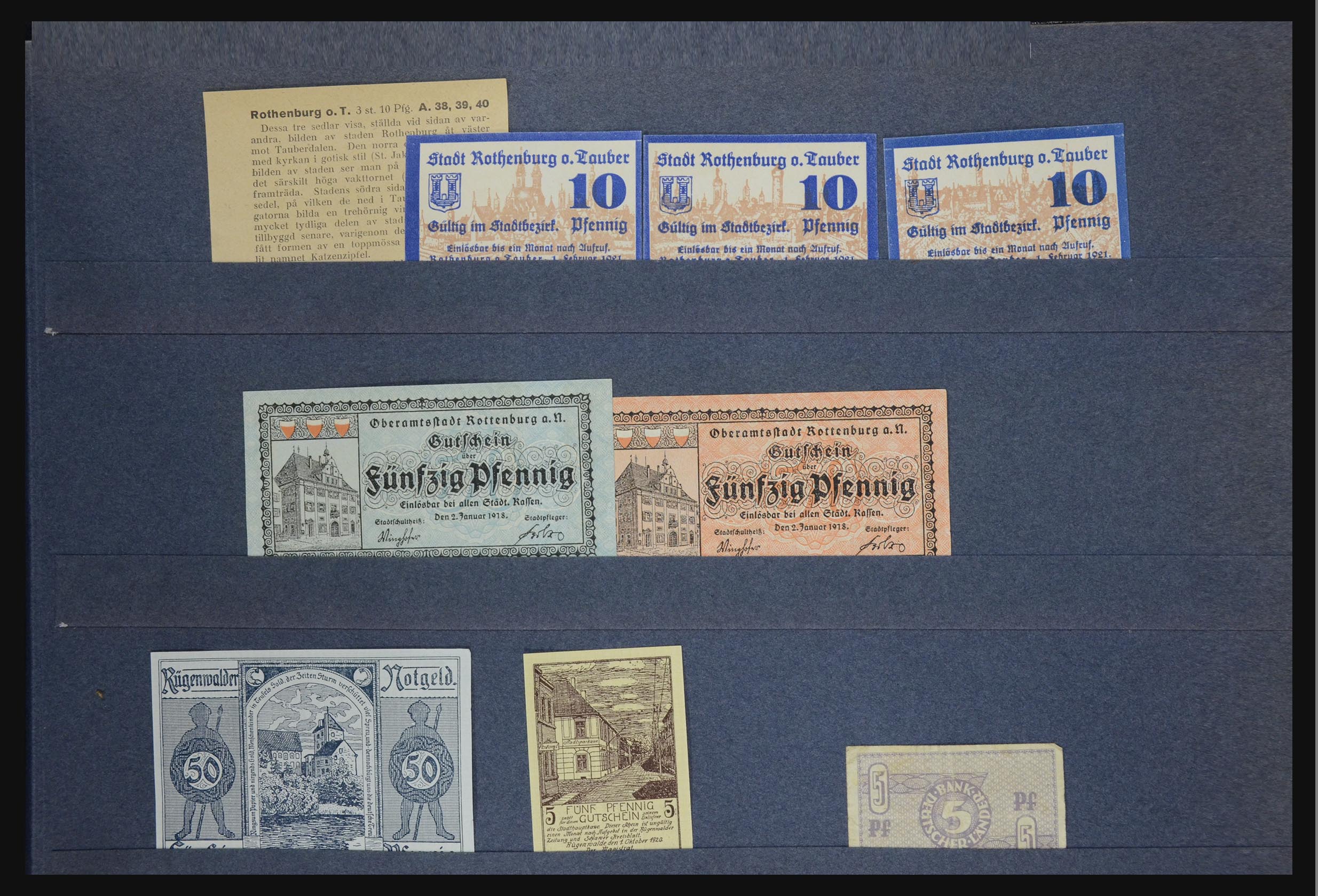 32349 060 - 32349 Germany emergency banknotes.