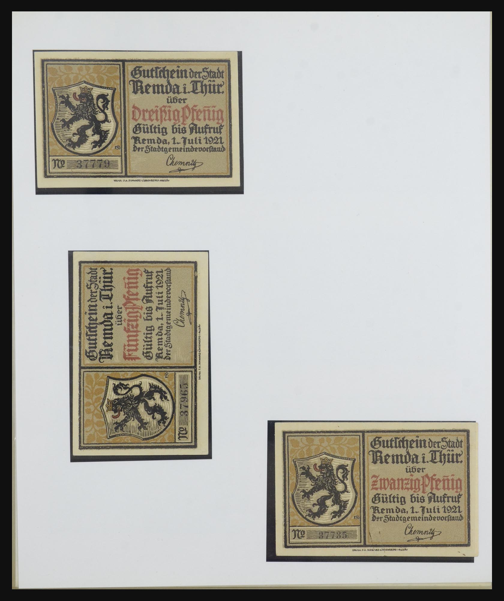 32350 037 - 32350 Germany emergency banknotes.