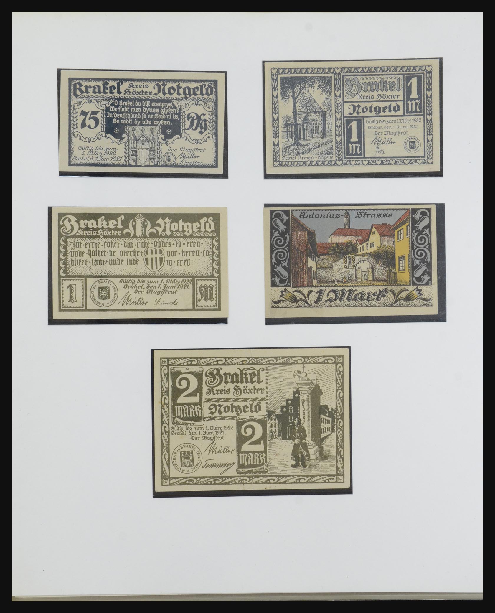 32350 072 - 32350 Germany emergency banknotes.