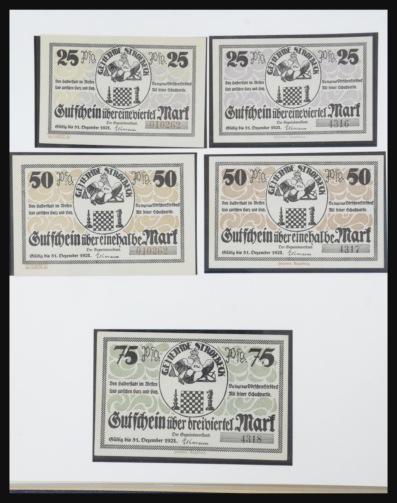 32350 340 - 32350 Germany emergency banknotes.