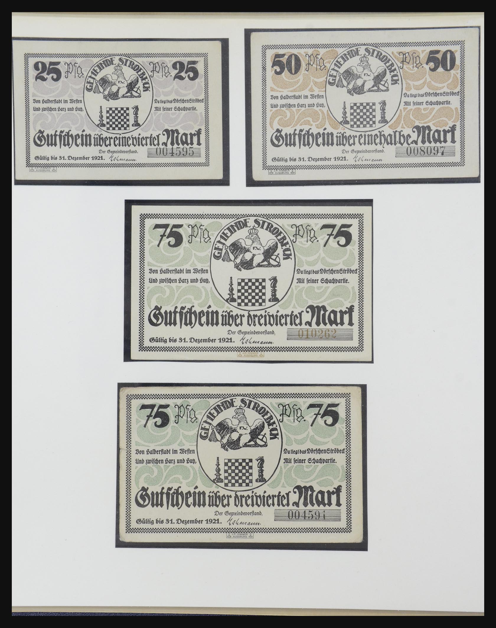 32350 341 - 32350 Germany emergency banknotes.
