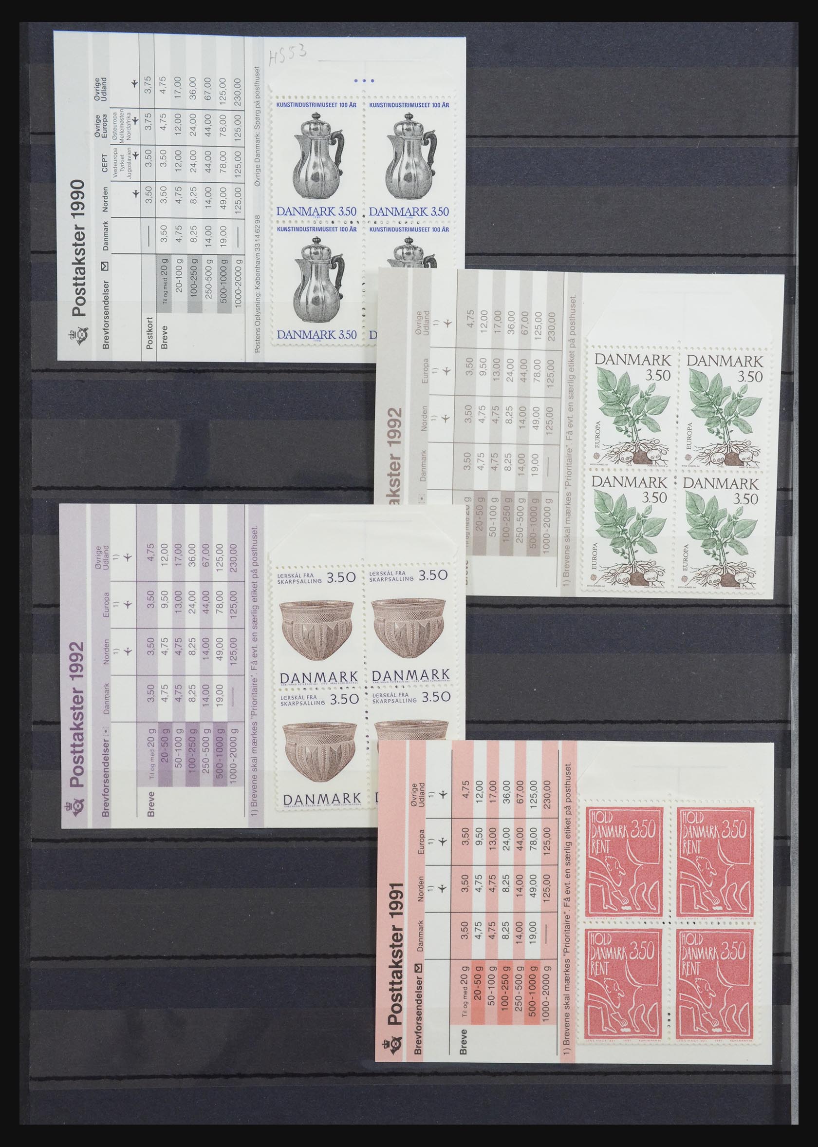 32433 002 - 32433 Denemarken postzegelboekjes 1989-2009.