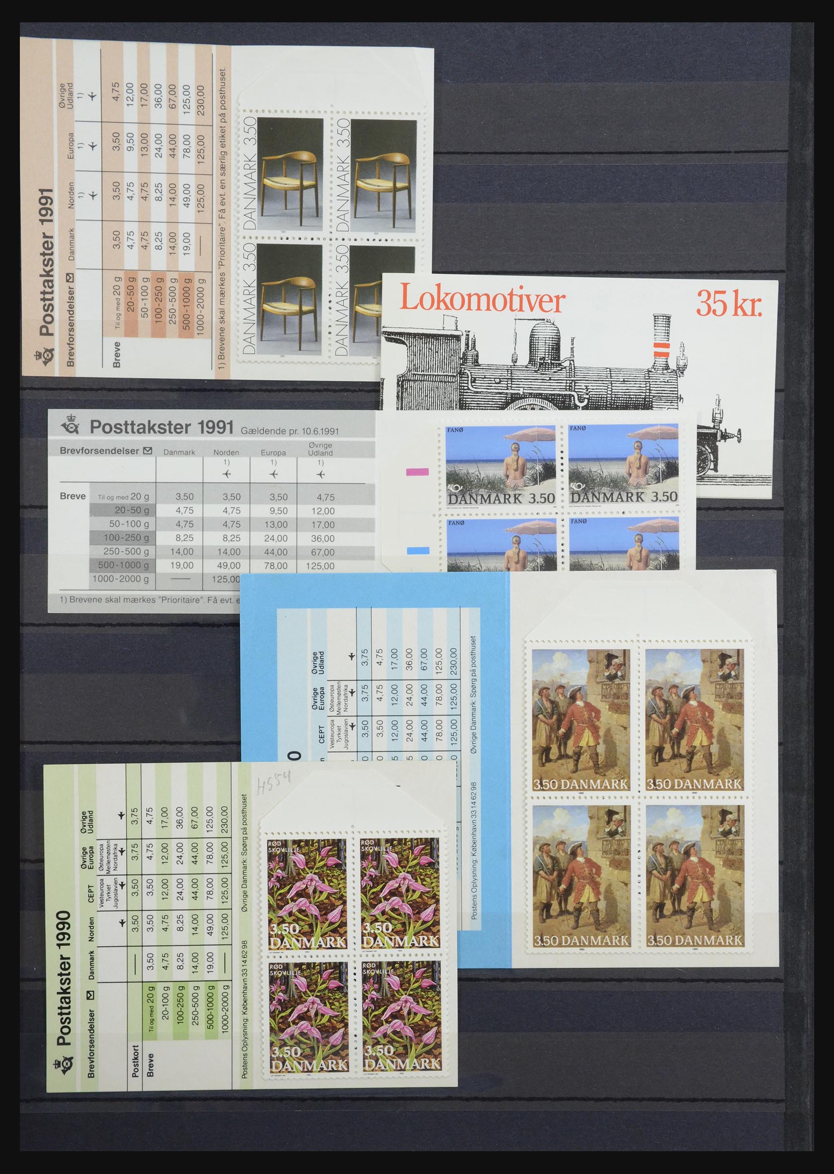 32433 003 - 32433 Denemarken postzegelboekjes 1989-2009.