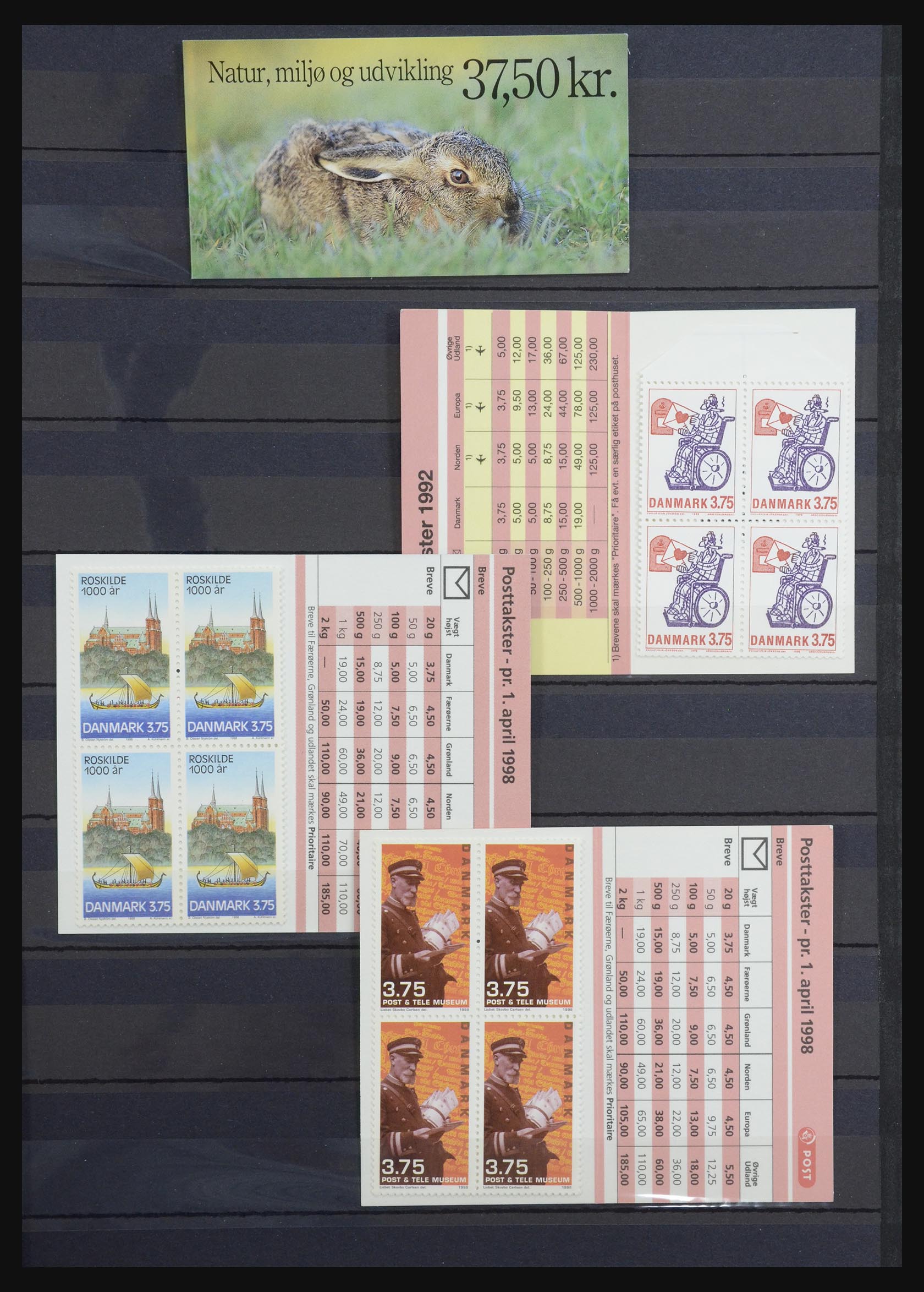 32433 005 - 32433 Denemarken postzegelboekjes 1989-2009.