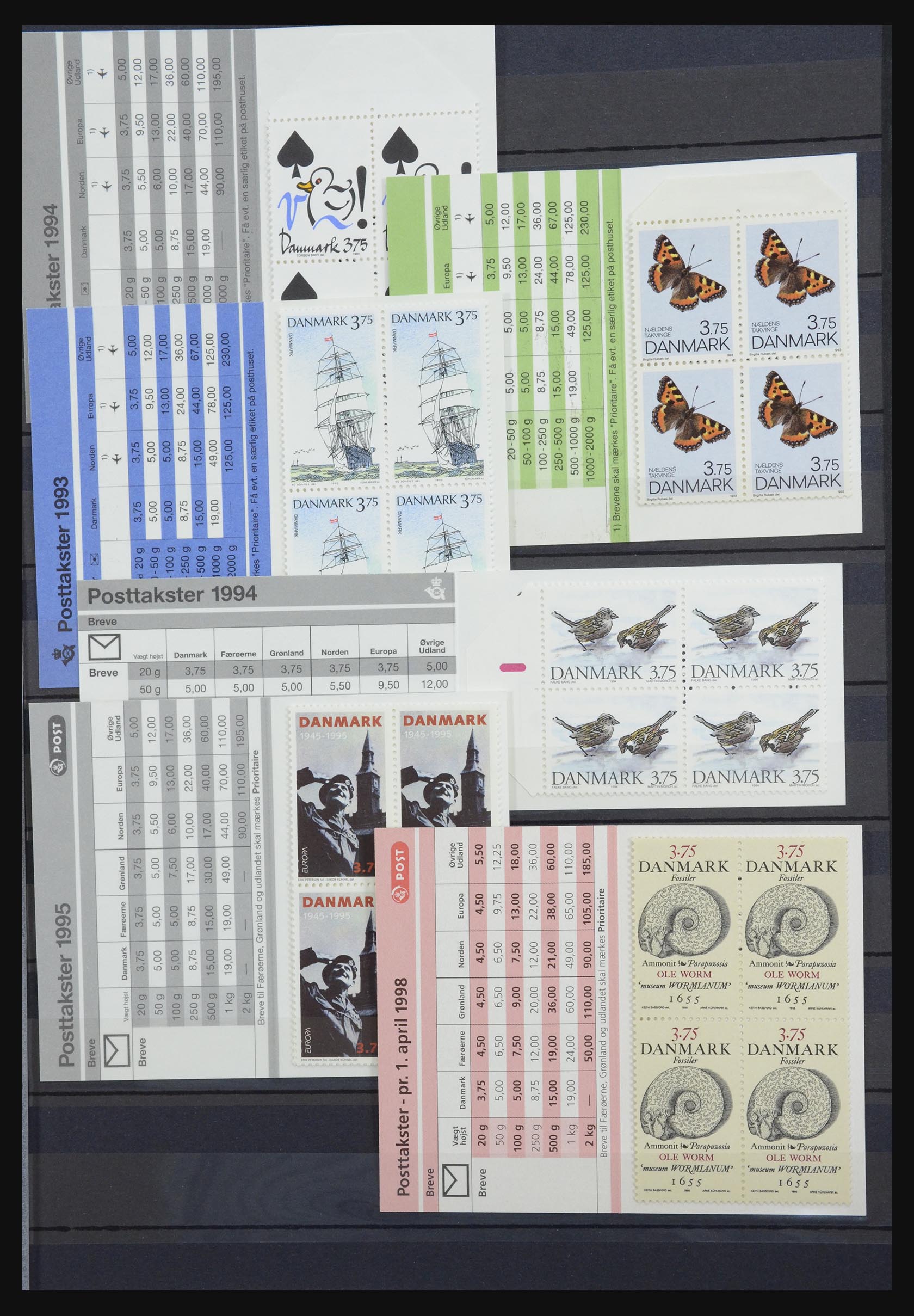 32433 007 - 32433 Denemarken postzegelboekjes 1989-2009.
