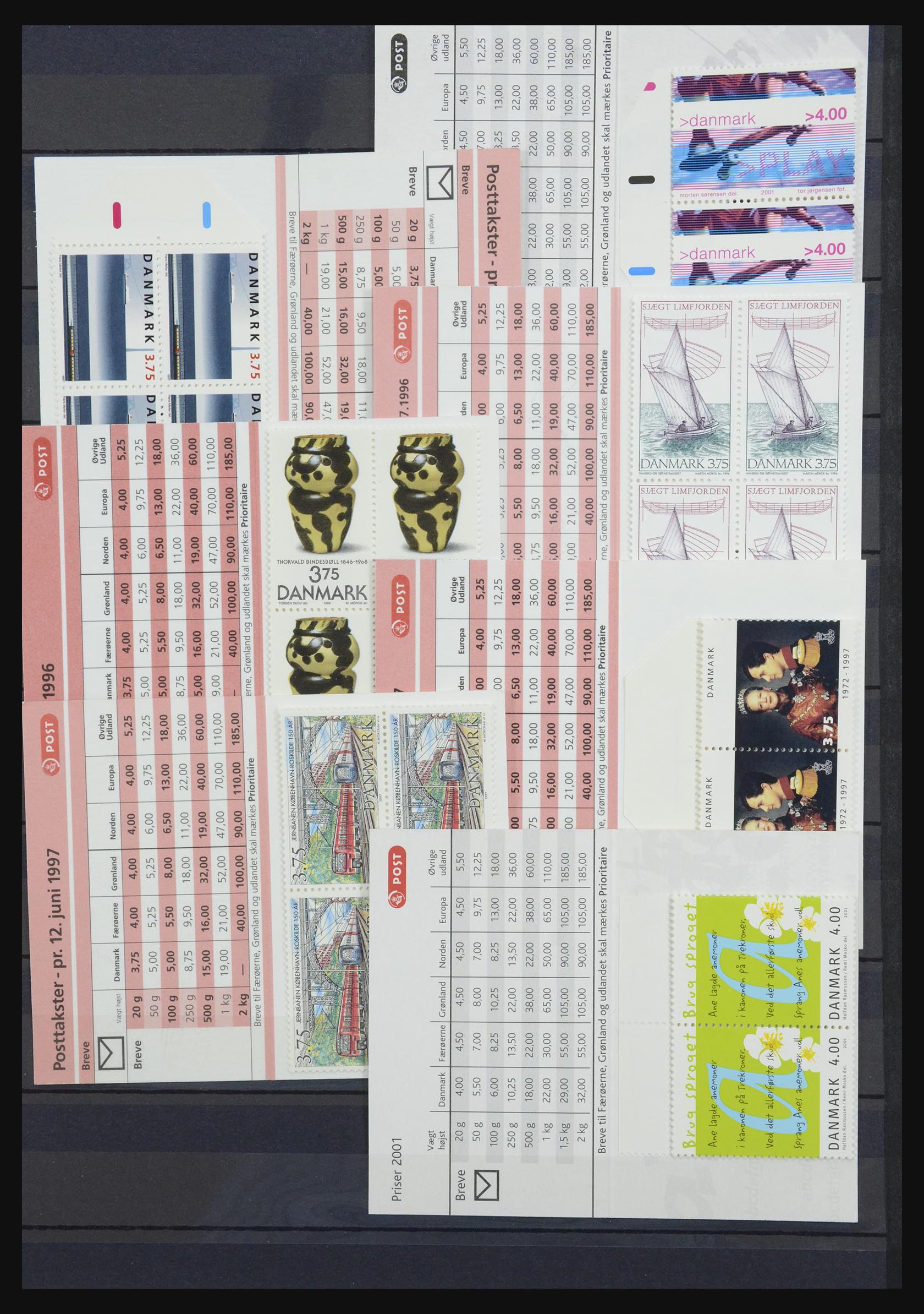 32433 009 - 32433 Denemarken postzegelboekjes 1989-2009.