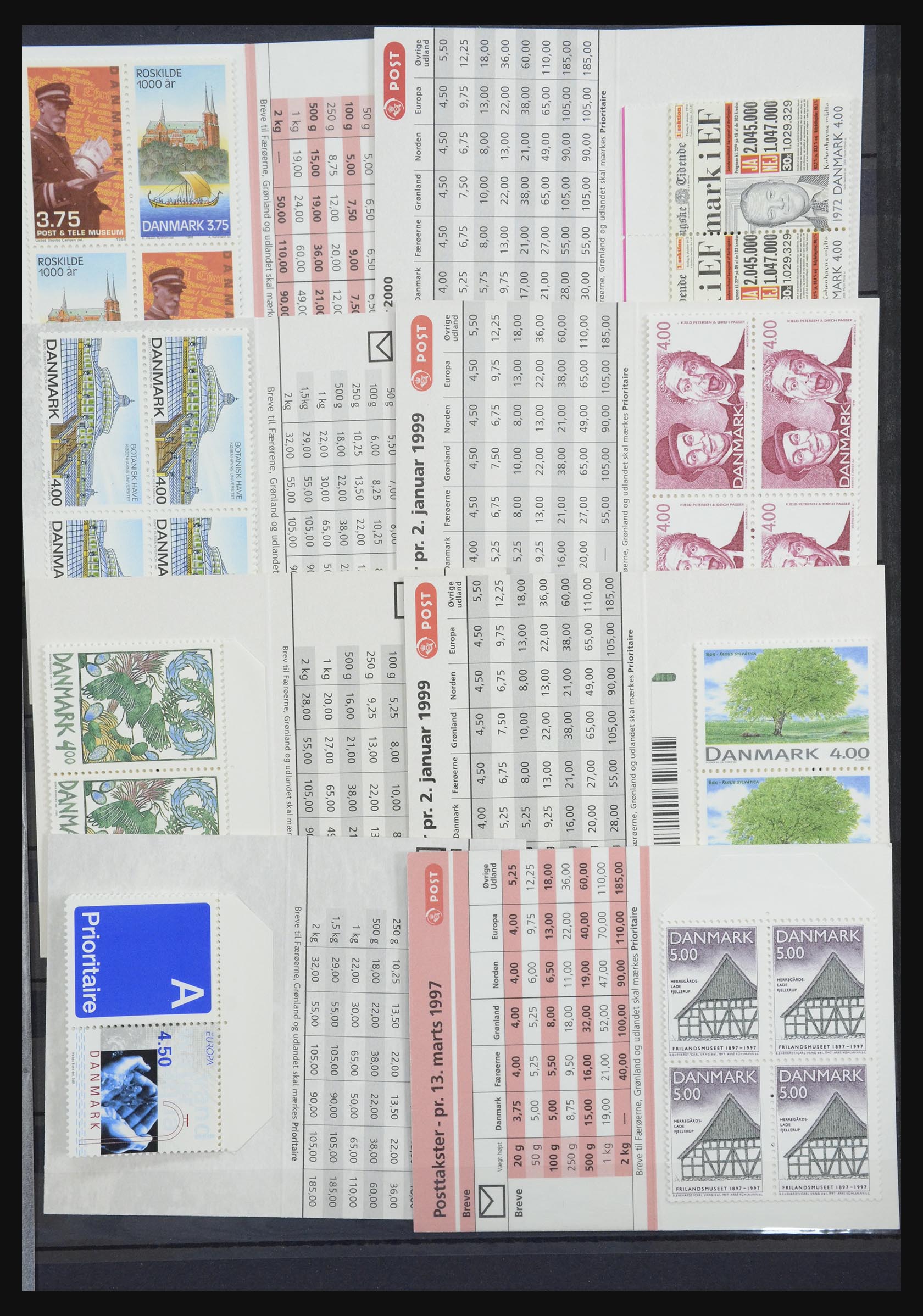 32433 011 - 32433 Denemarken postzegelboekjes 1989-2009.