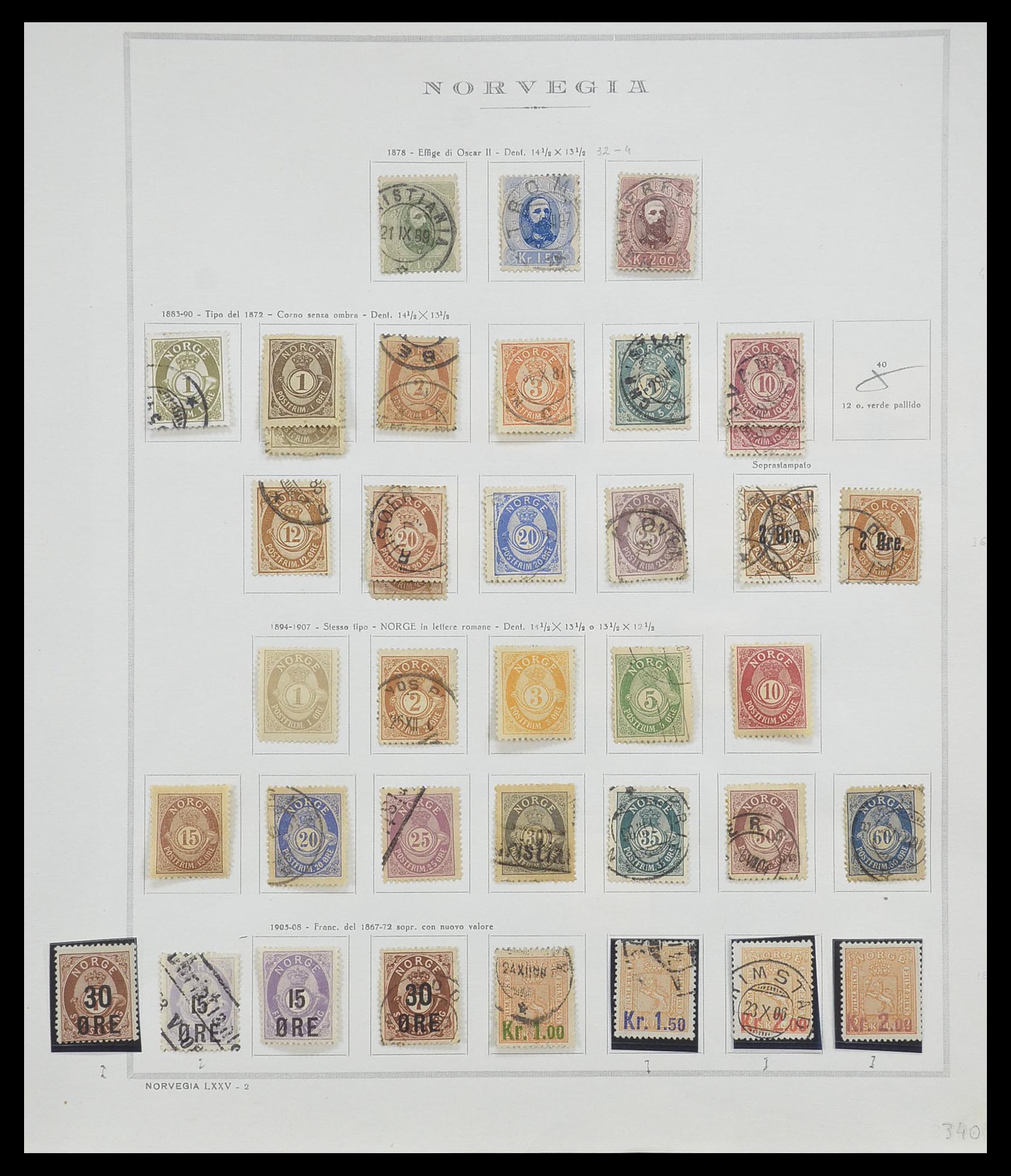 33136 003 - Postzegelverzameling 33136 Noorwegen 1855-1992.