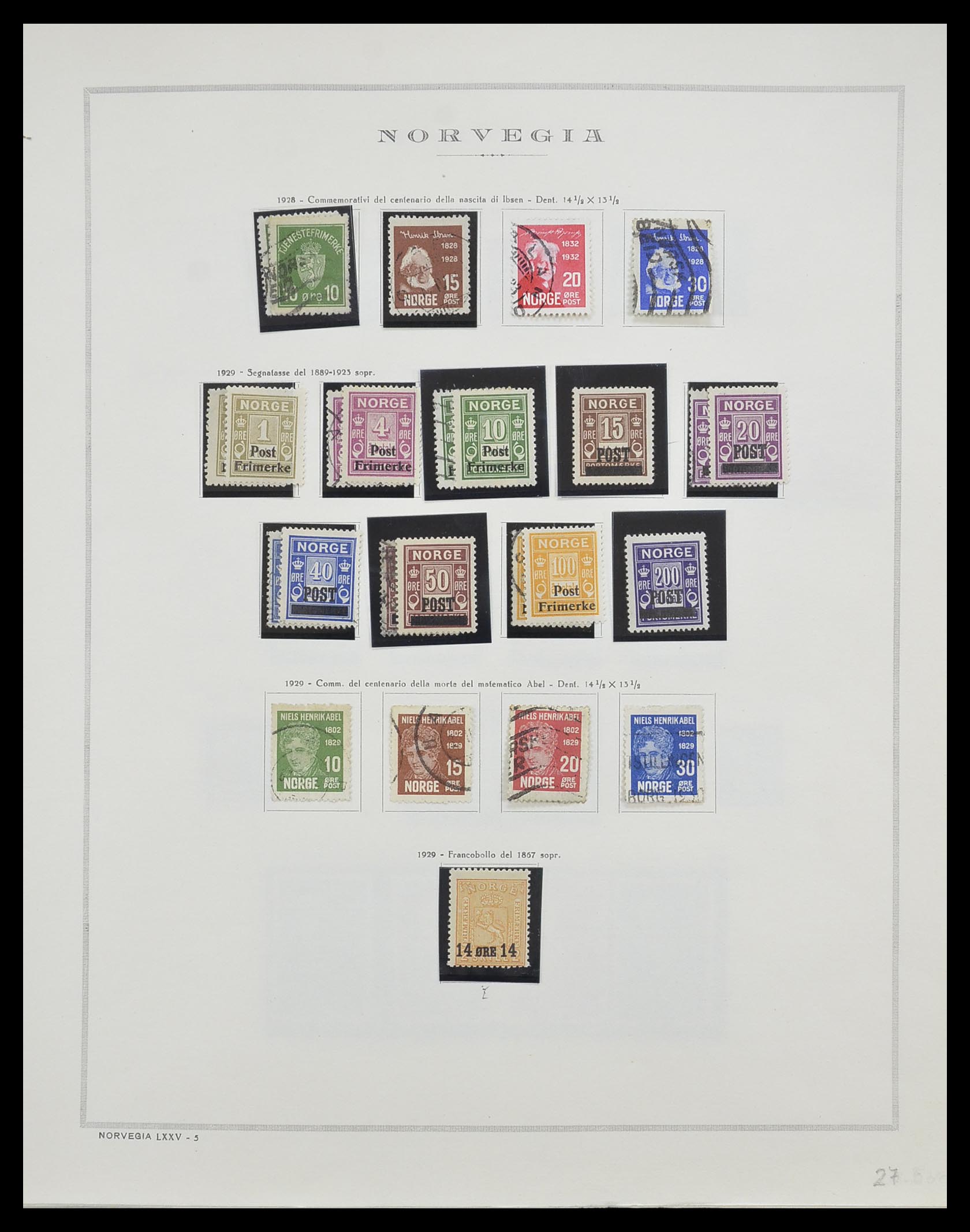 33136 007 - Postzegelverzameling 33136 Noorwegen 1855-1992.