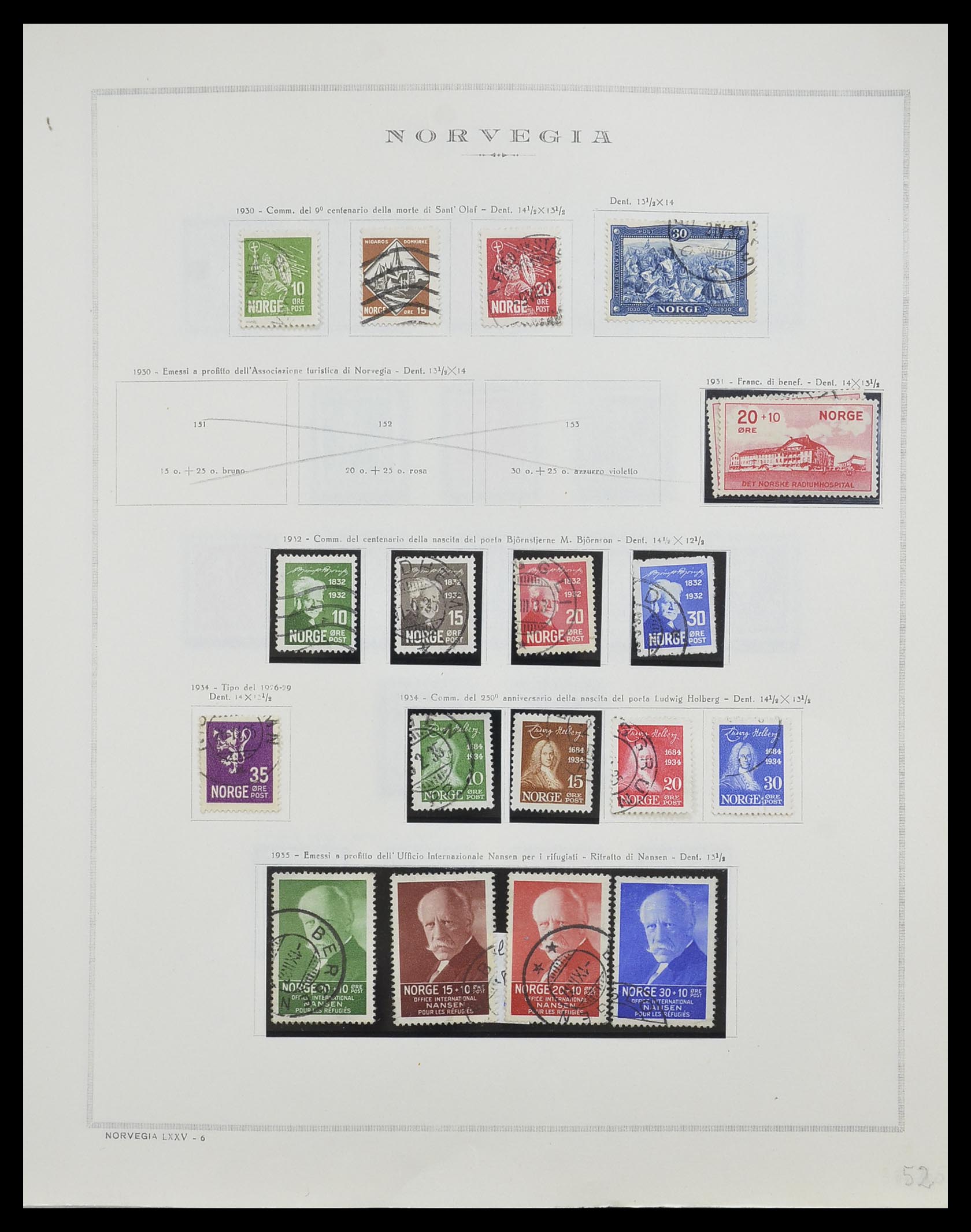 33136 008 - Postzegelverzameling 33136 Noorwegen 1855-1992.