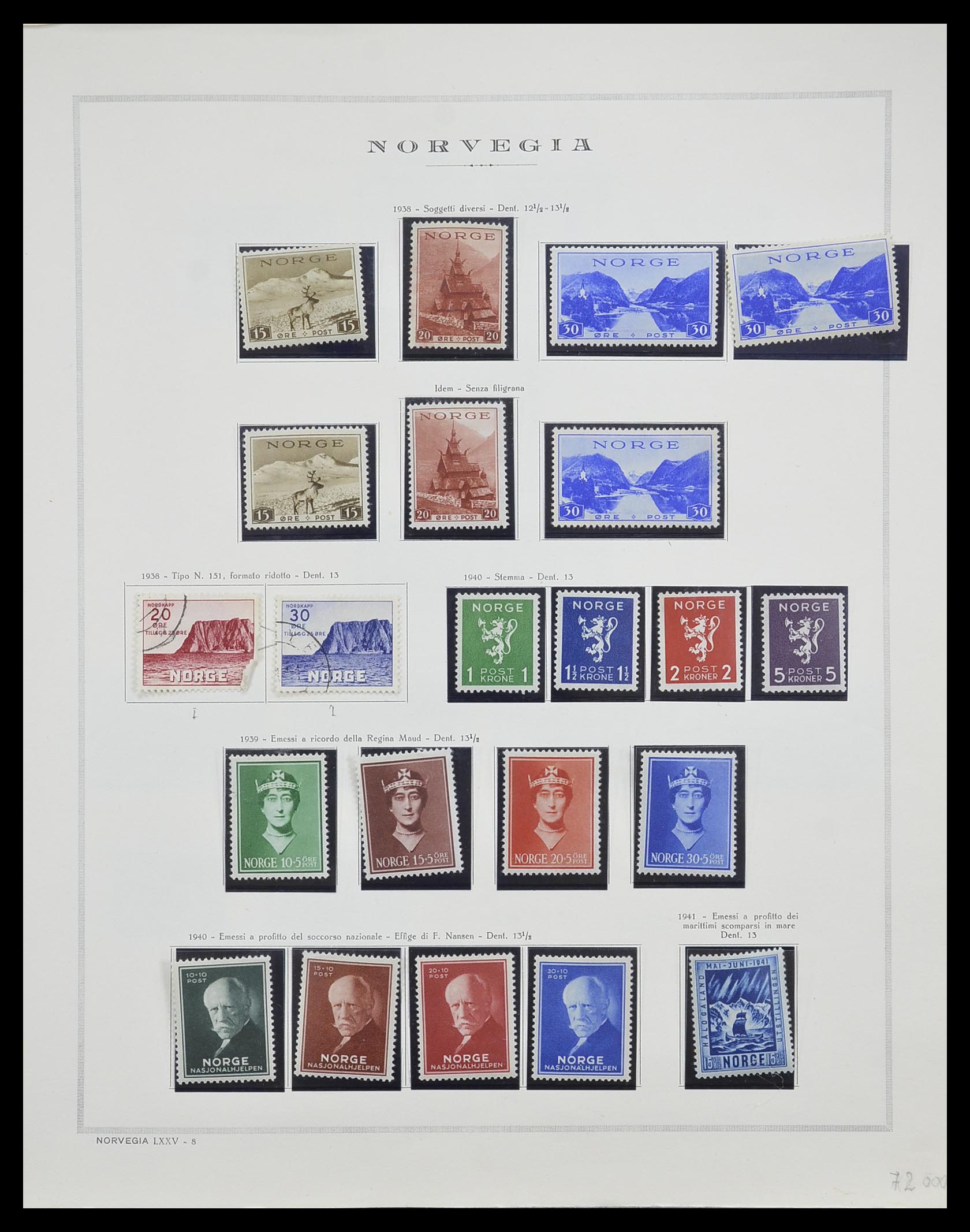 33136 011 - Postzegelverzameling 33136 Noorwegen 1855-1992.