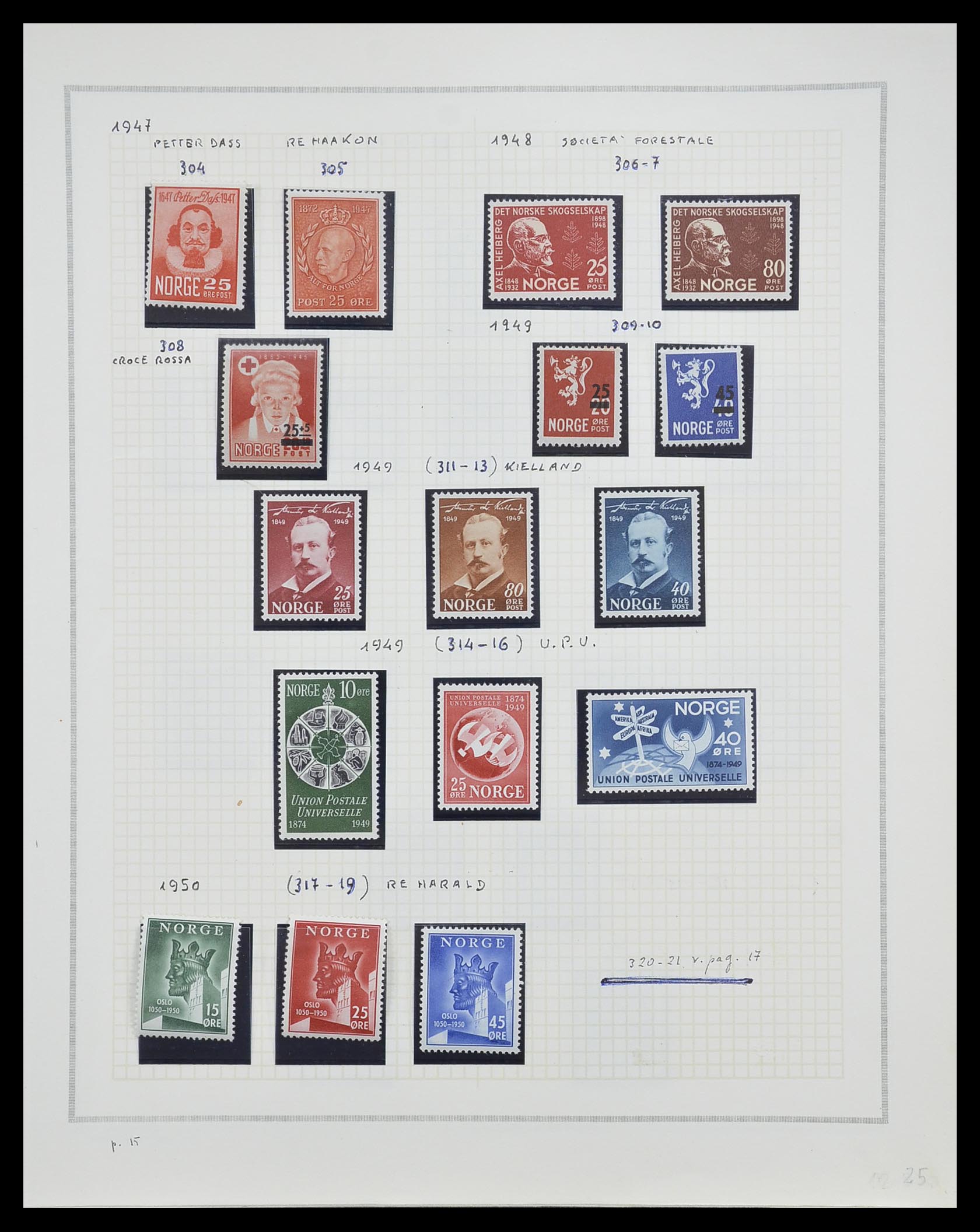 33136 019 - Postzegelverzameling 33136 Noorwegen 1855-1992.