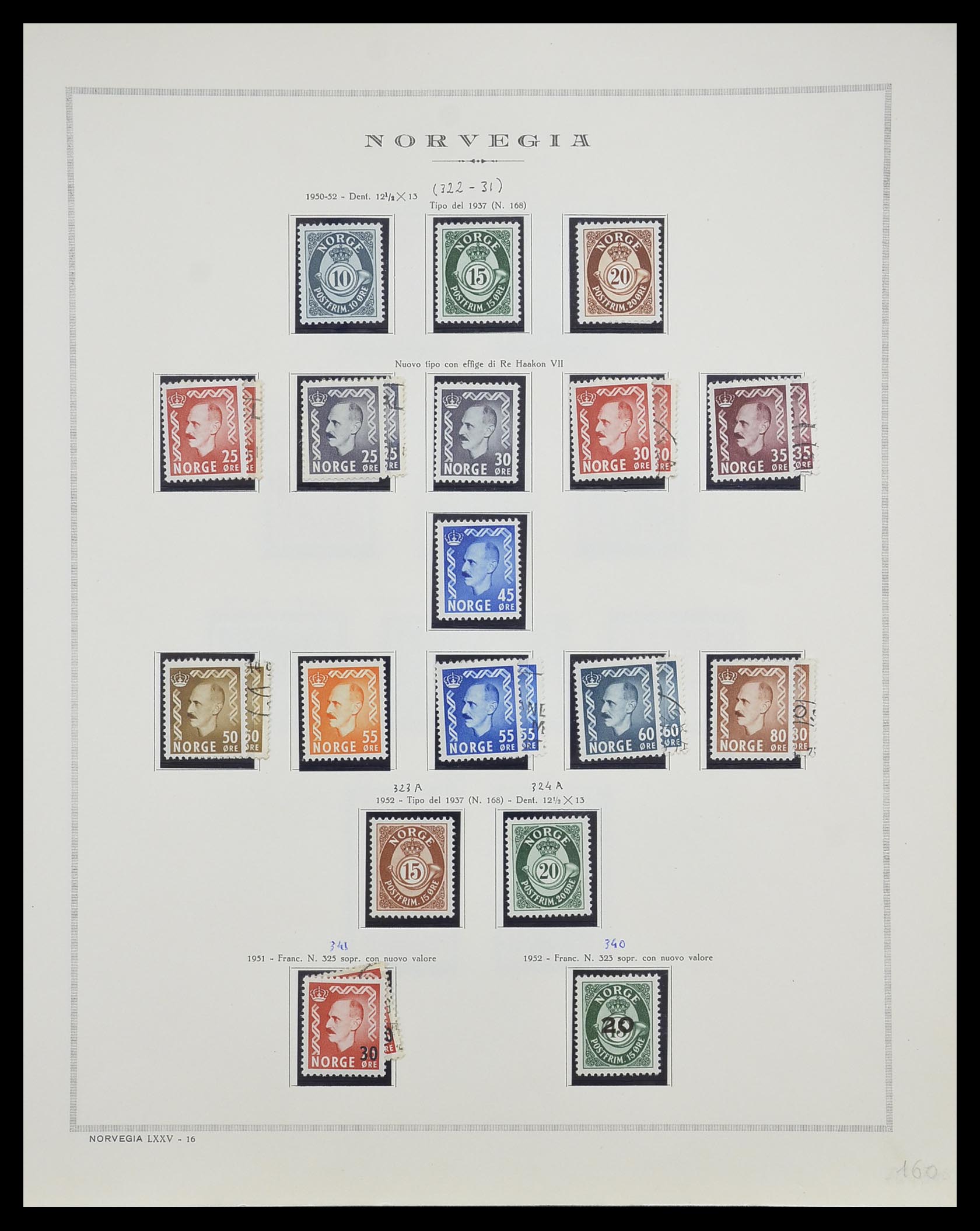33136 020 - Postzegelverzameling 33136 Noorwegen 1855-1992.