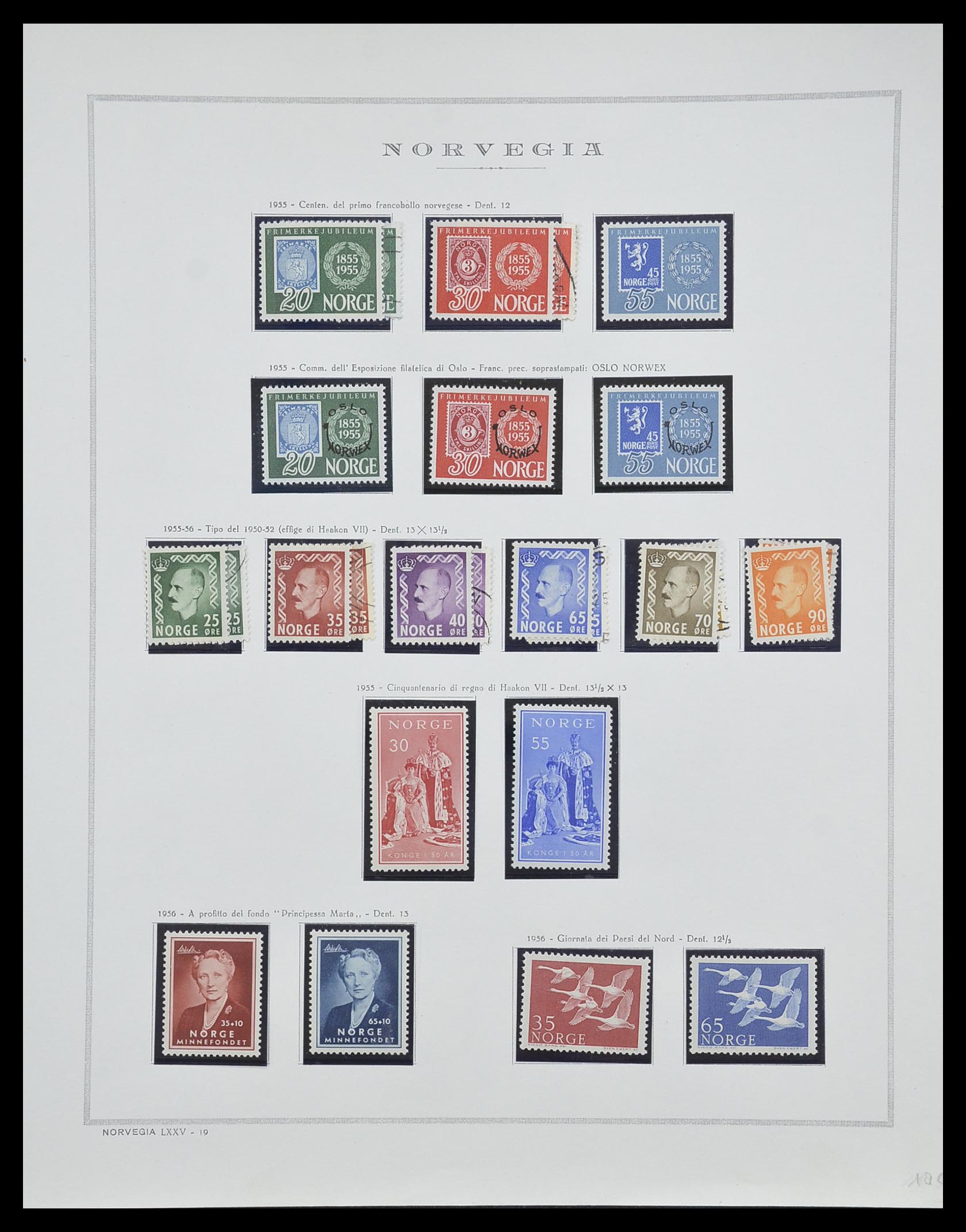 33136 024 - Postzegelverzameling 33136 Noorwegen 1855-1992.