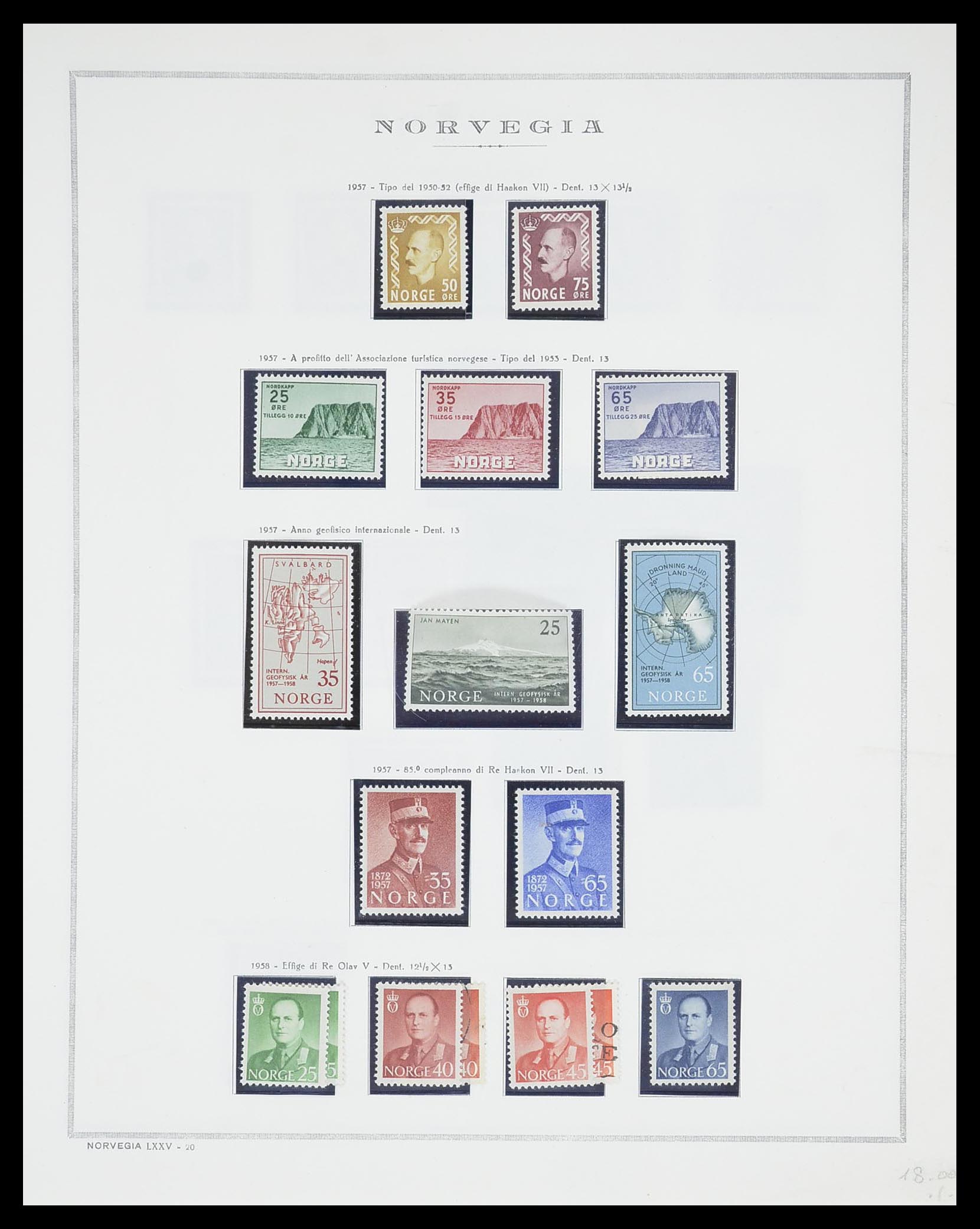 33136 025 - Postzegelverzameling 33136 Noorwegen 1855-1992.